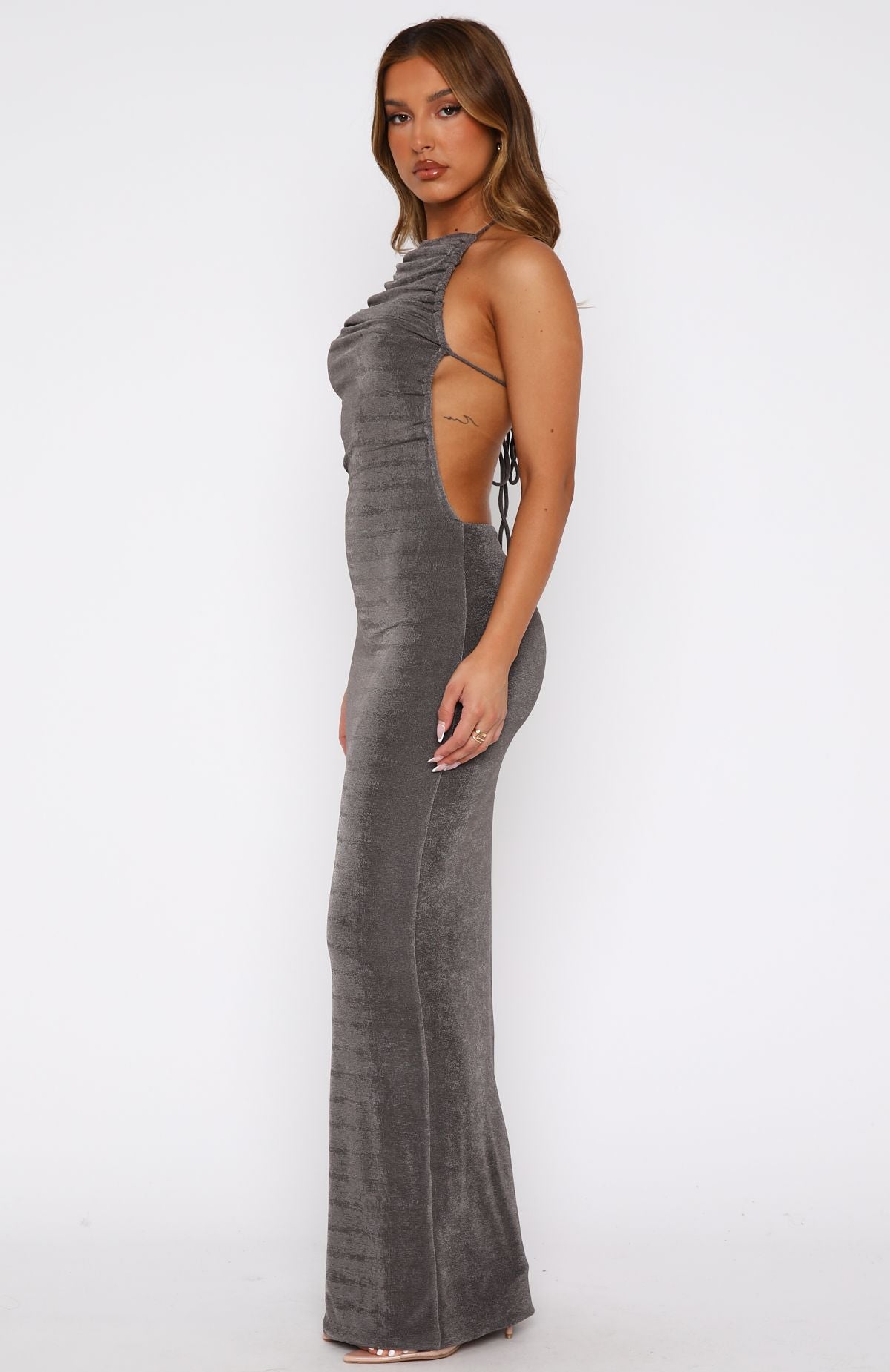 Ultimate Midnight Romance Maxi Dress - Charcoal