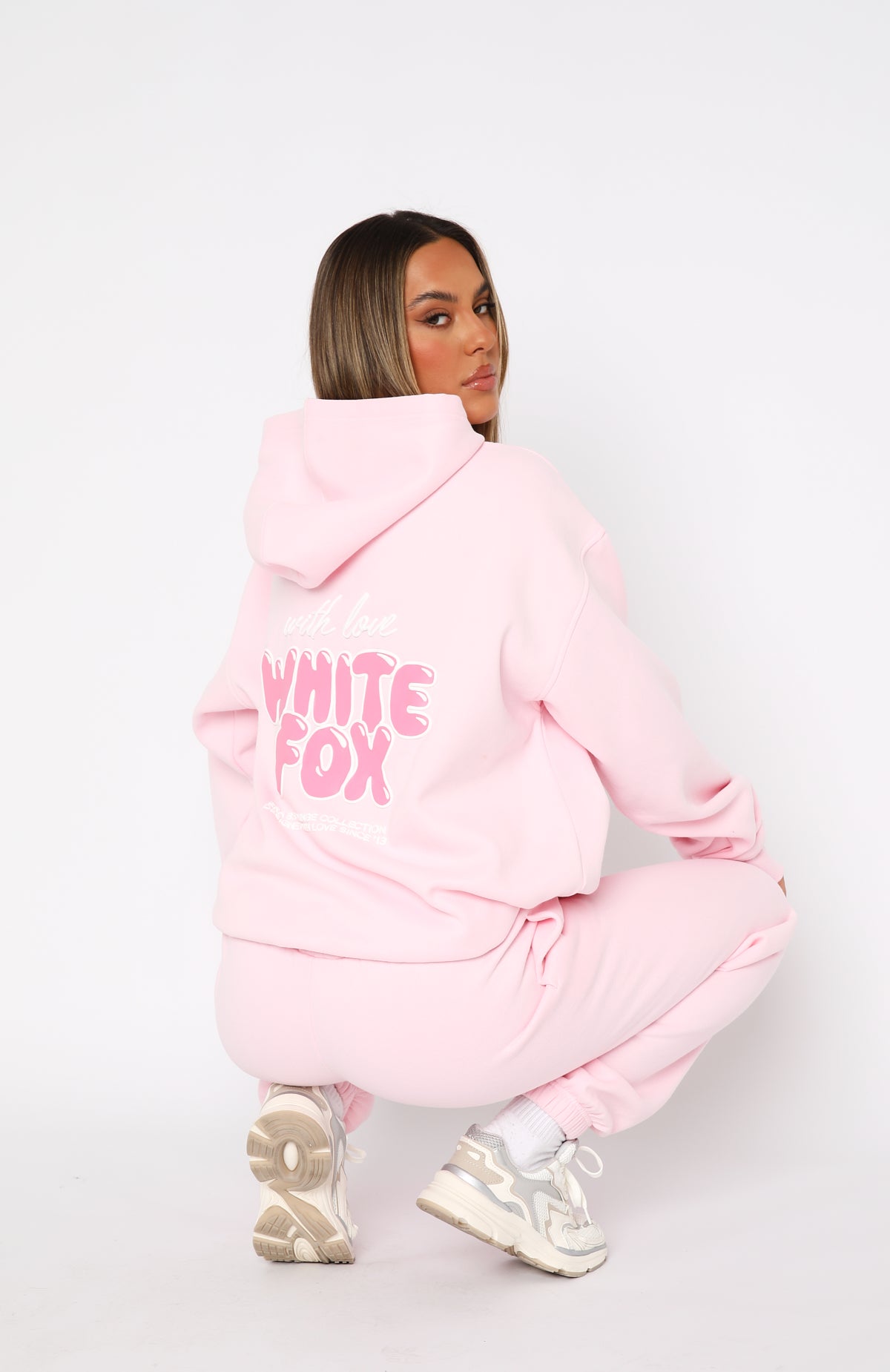 Premium With Love Always Oversized Hoodie - Baby Pink