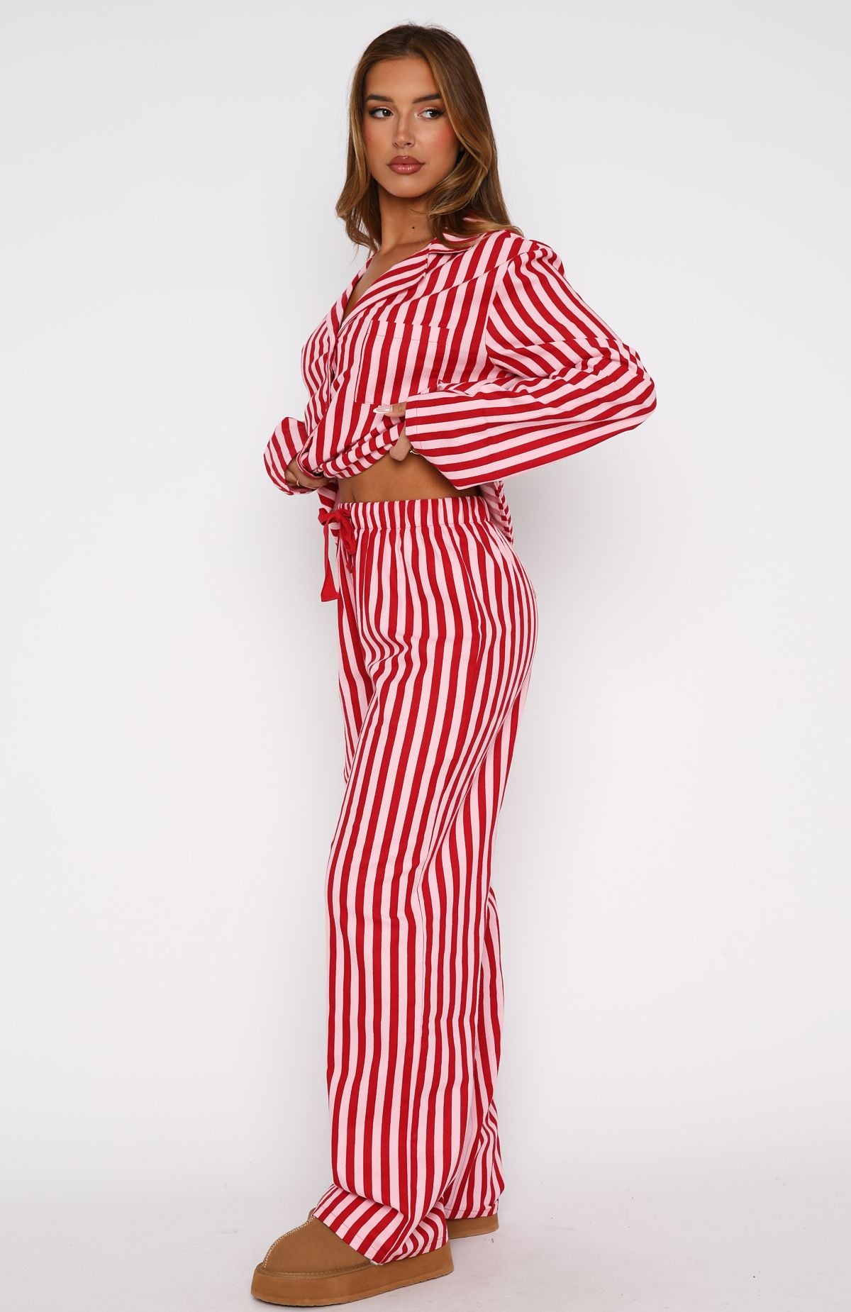 Premium Dreamland Candy Stripe Long Sleeve Pyjama Set