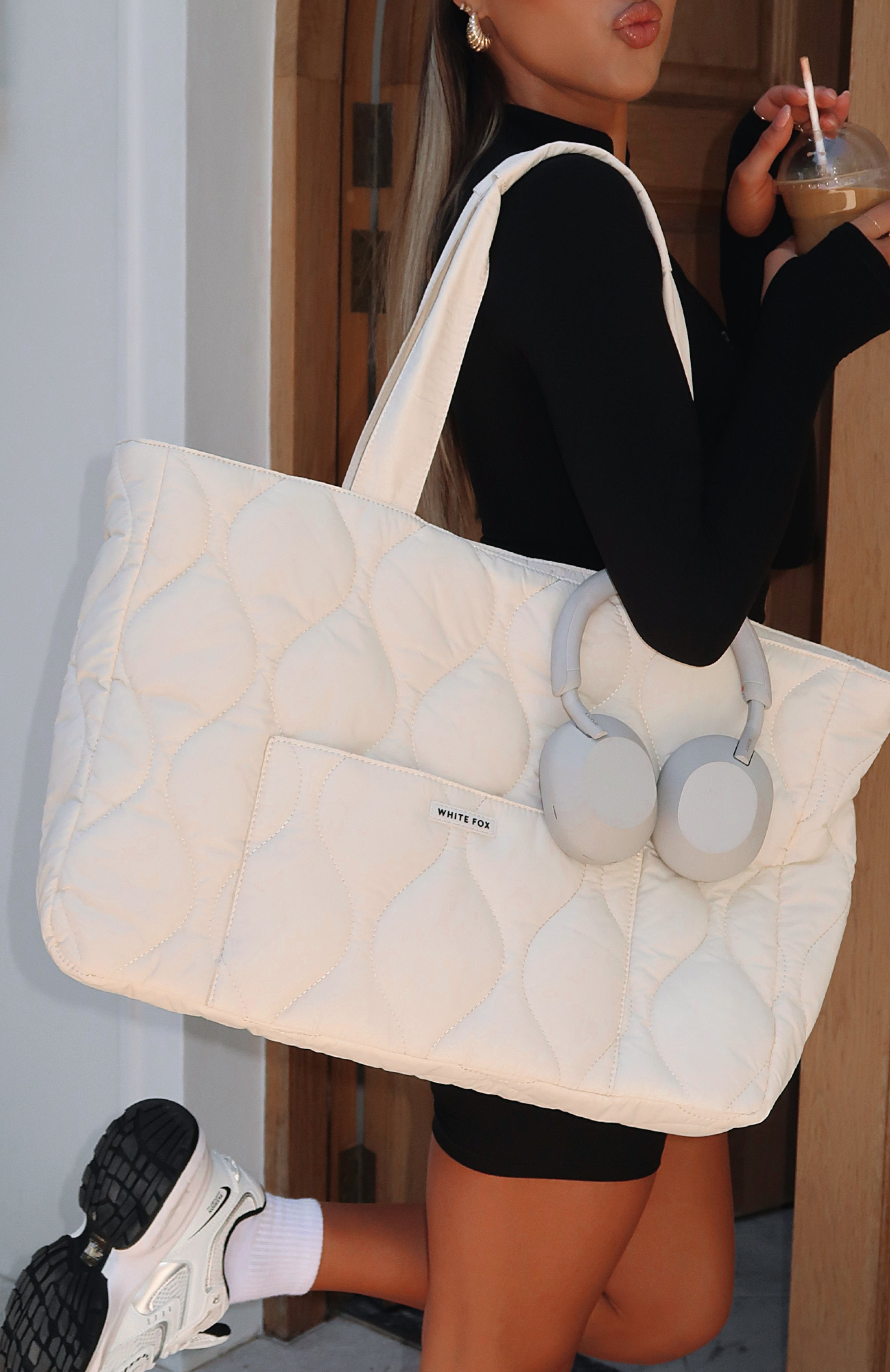 Premium Quilted Tote Bag - Cream | Ultimate Active Companion