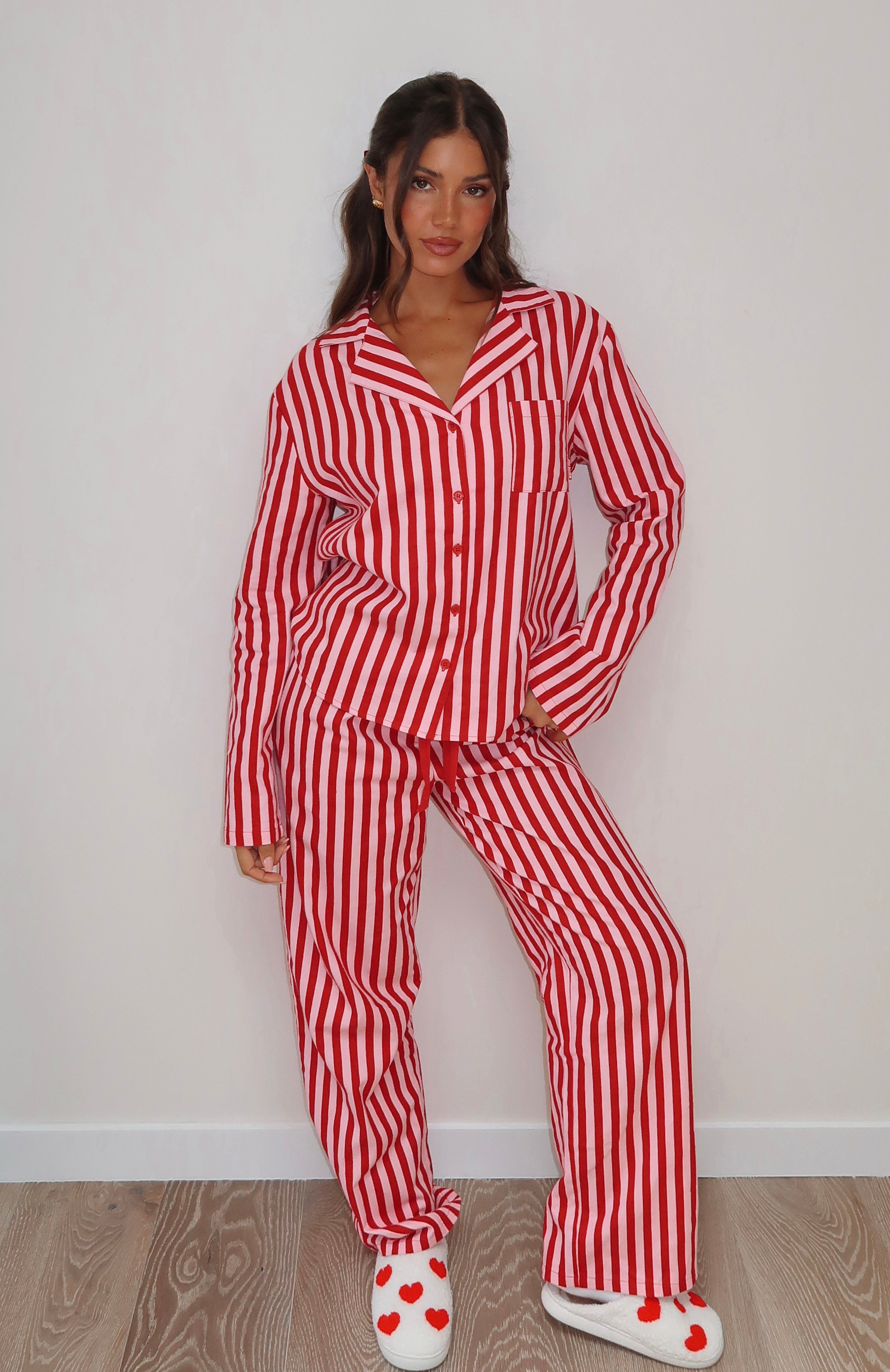 Premium Dreamland Candy Stripe Long Sleeve Pyjama Set