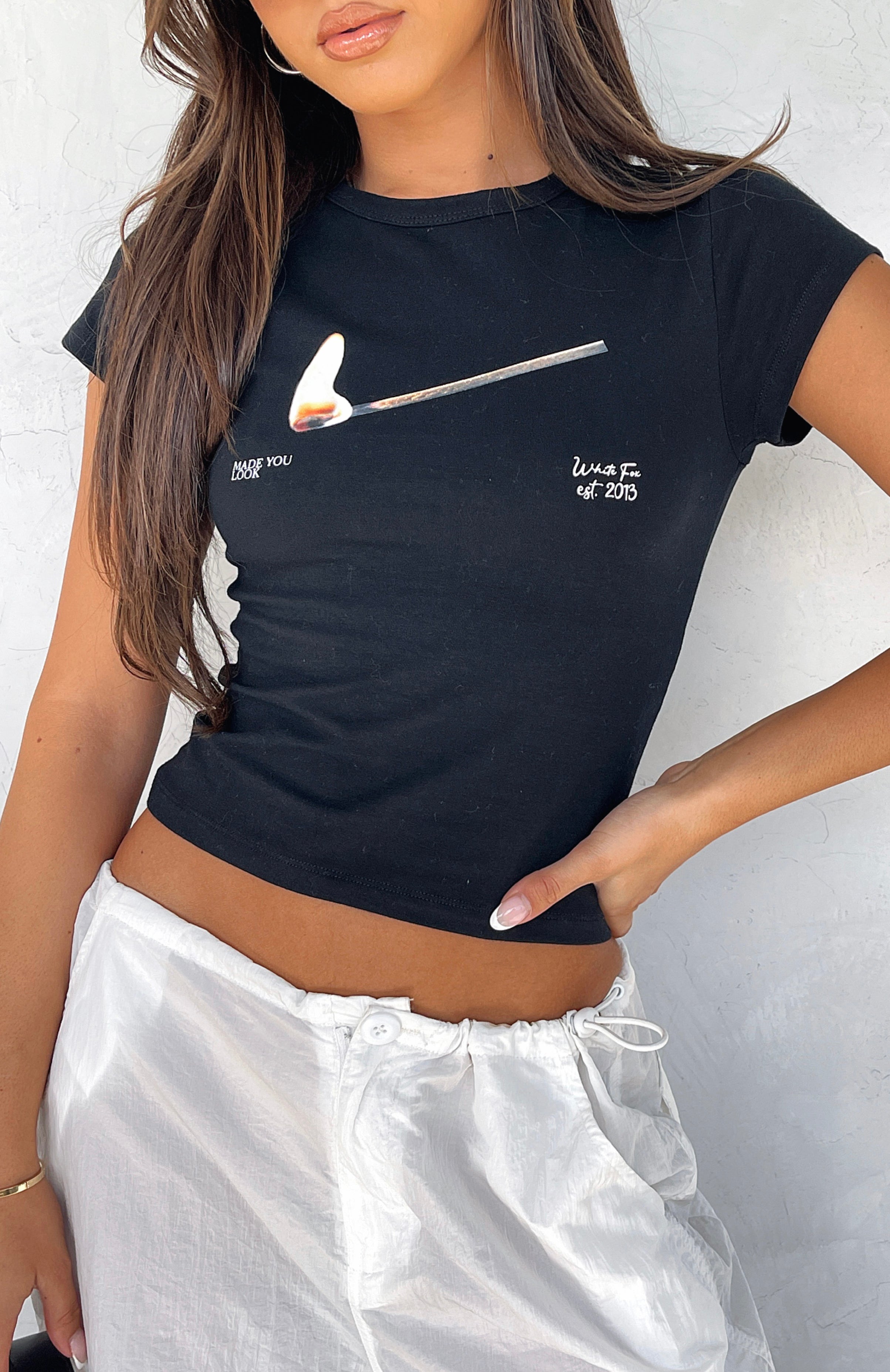 Ultimate Running On Flames Baby Tee - Black