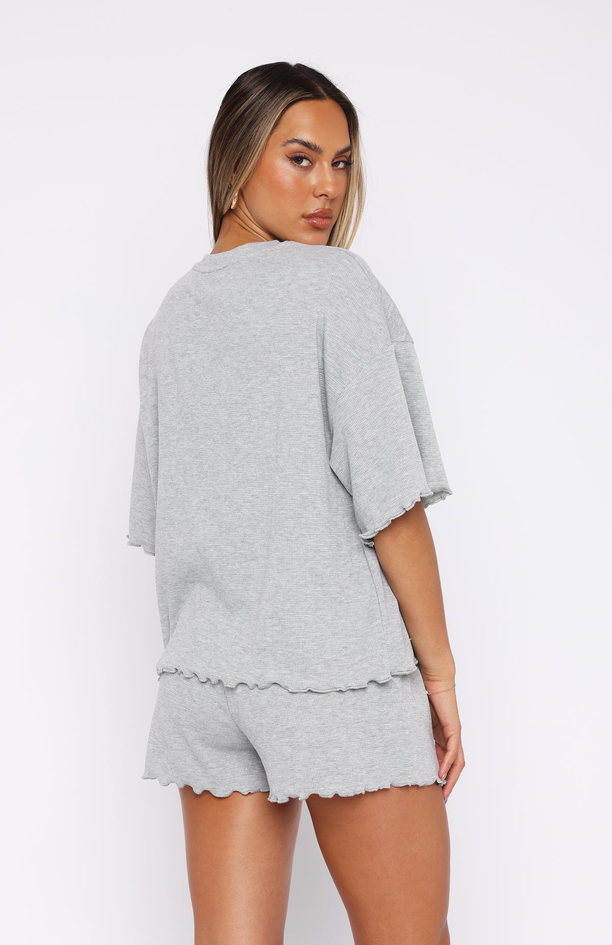 Premium Grey Marle Relaxed Fit Pyjama Top