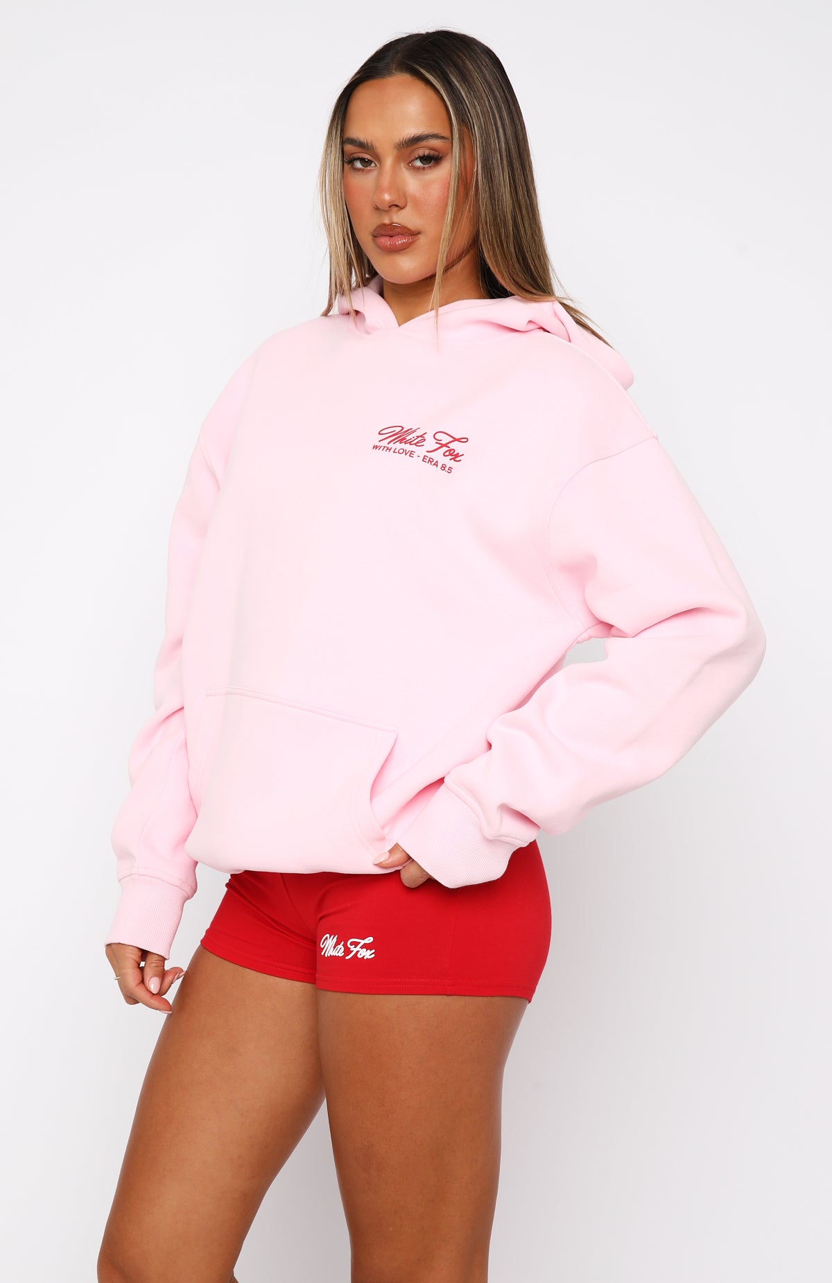 Ultimate With Love & Kisses Oversized Hoodie - Baby Pink