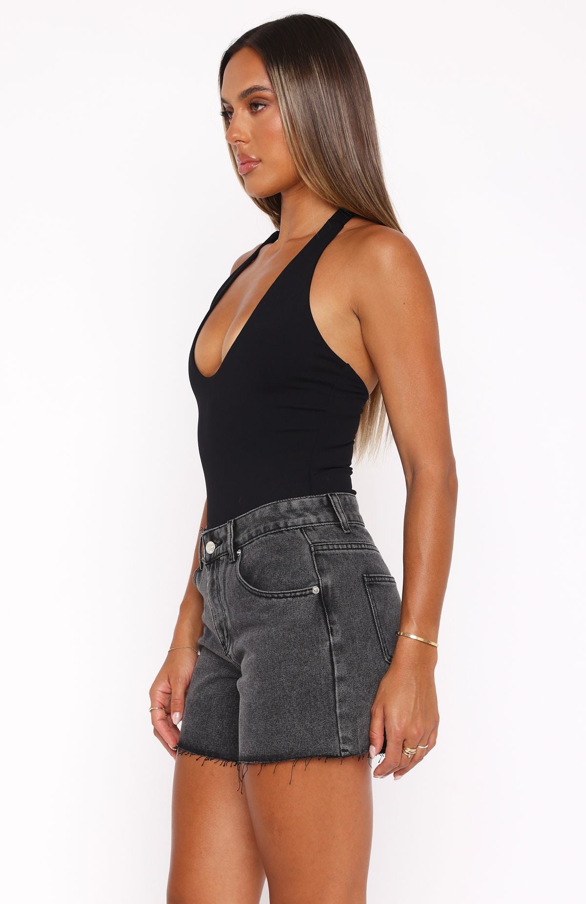 Ultimate Halter Bodysuit - Sleek Black