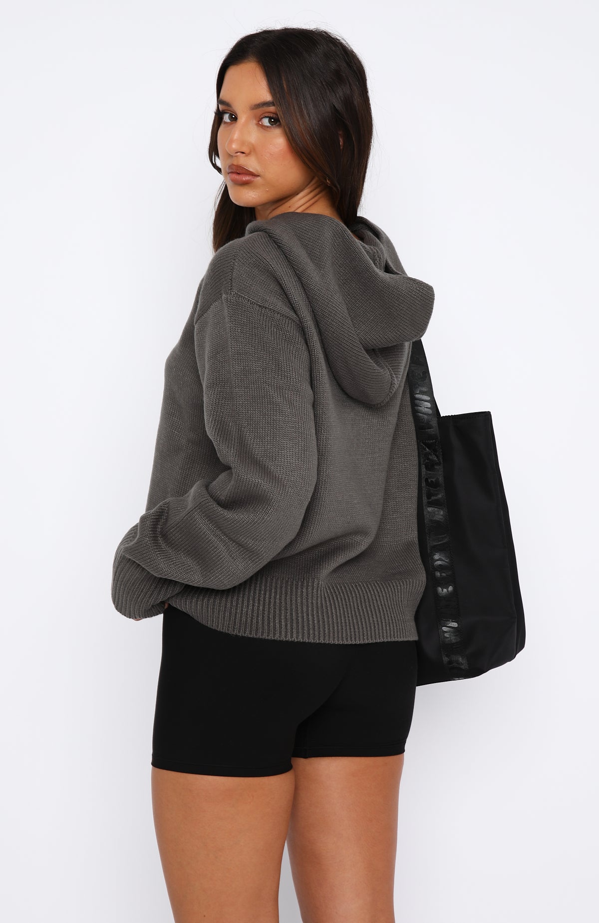 Premium It's Cool Knit Hoodie - Charcoal | Ultimate Lounge Essential