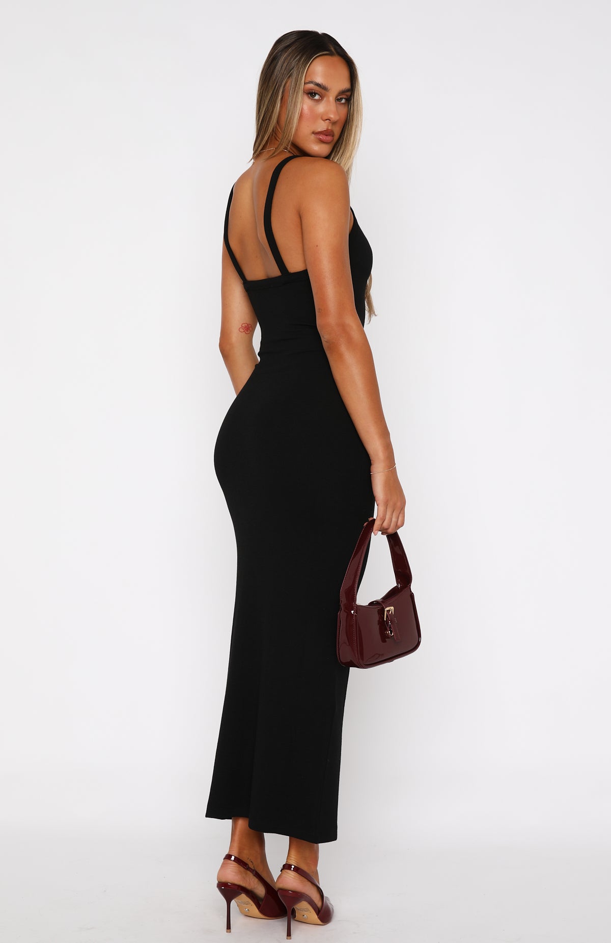 Ultimate Ribbed Maxi Dress - Sleek Black