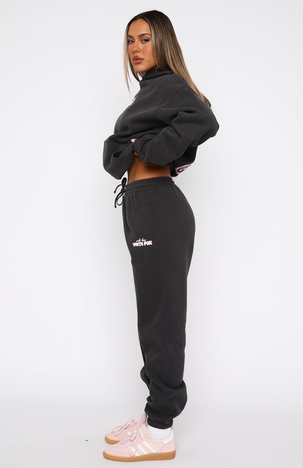 Premium With Love In The Moment Fleece Sweatpants - Charcoal | Ultimate Comfort