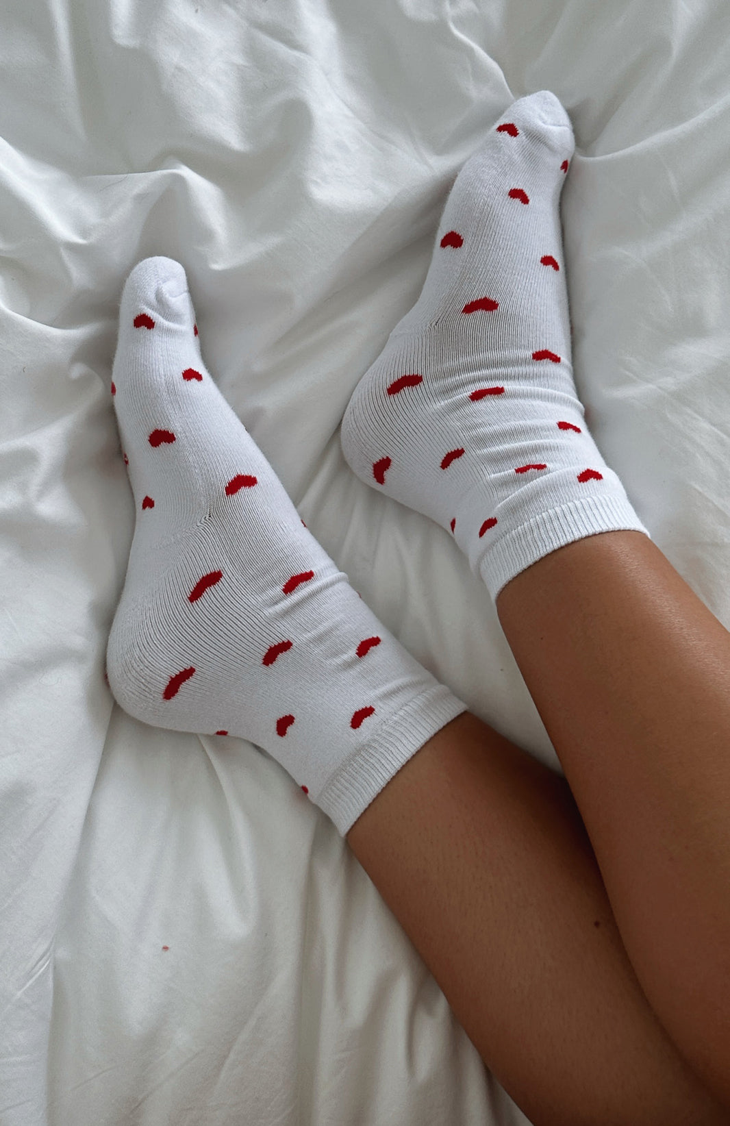 Ultimate Comfort Lazy Days Cotton Socks - White
