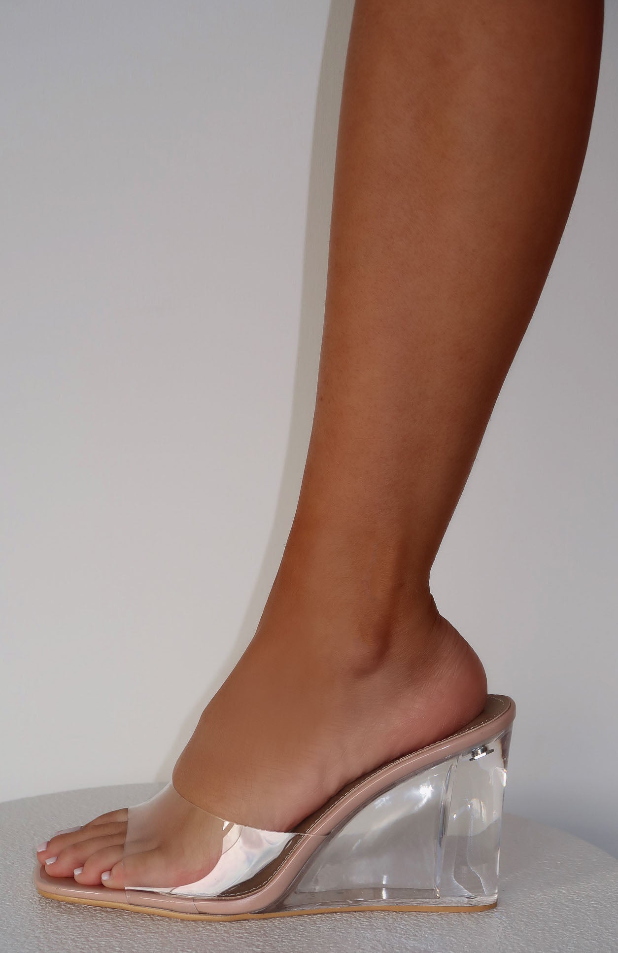 Ultimate Barely There Wedges - Nude Patent