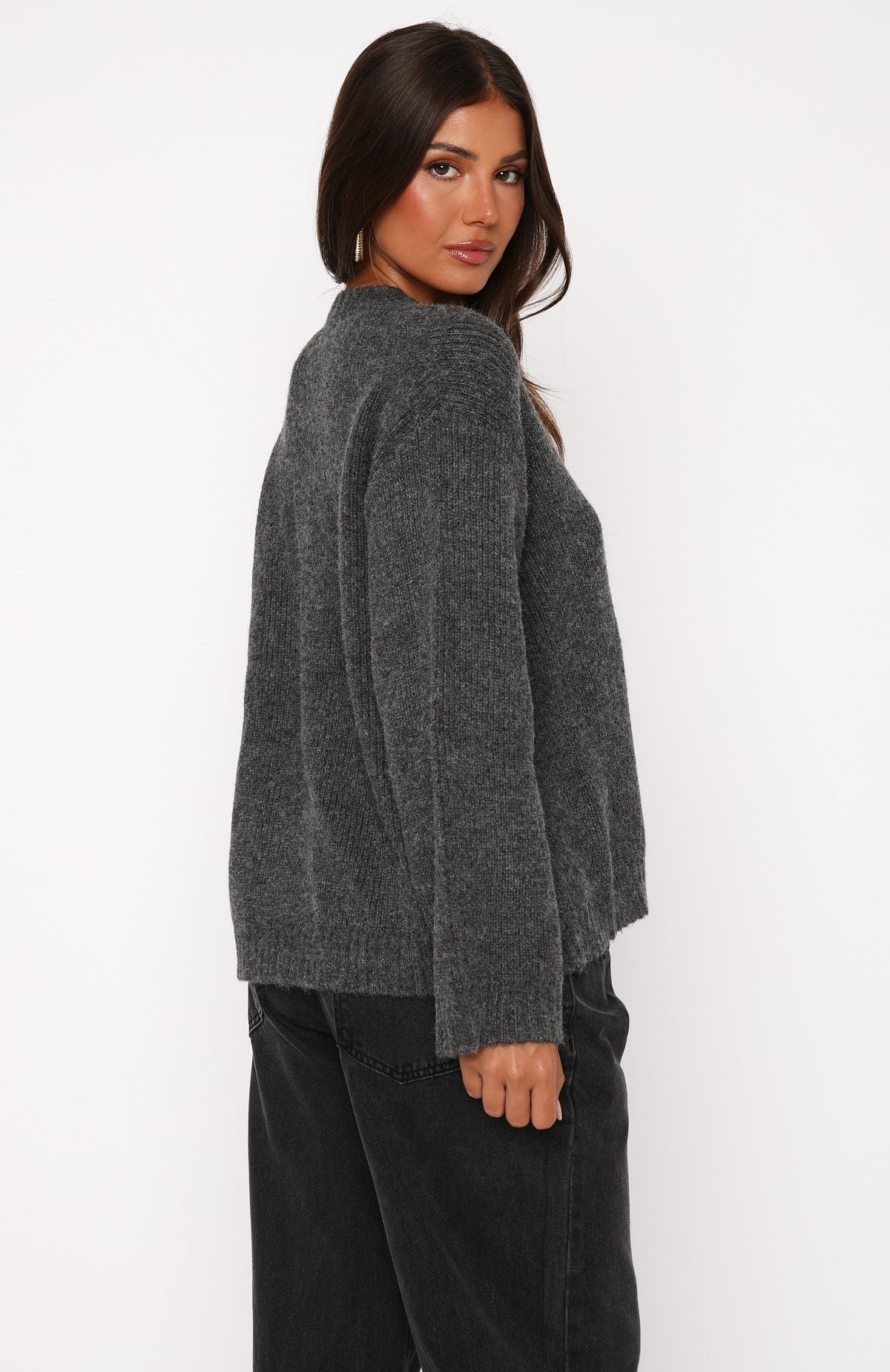 Ultimate Flashback Knit Cardigan - Charcoal