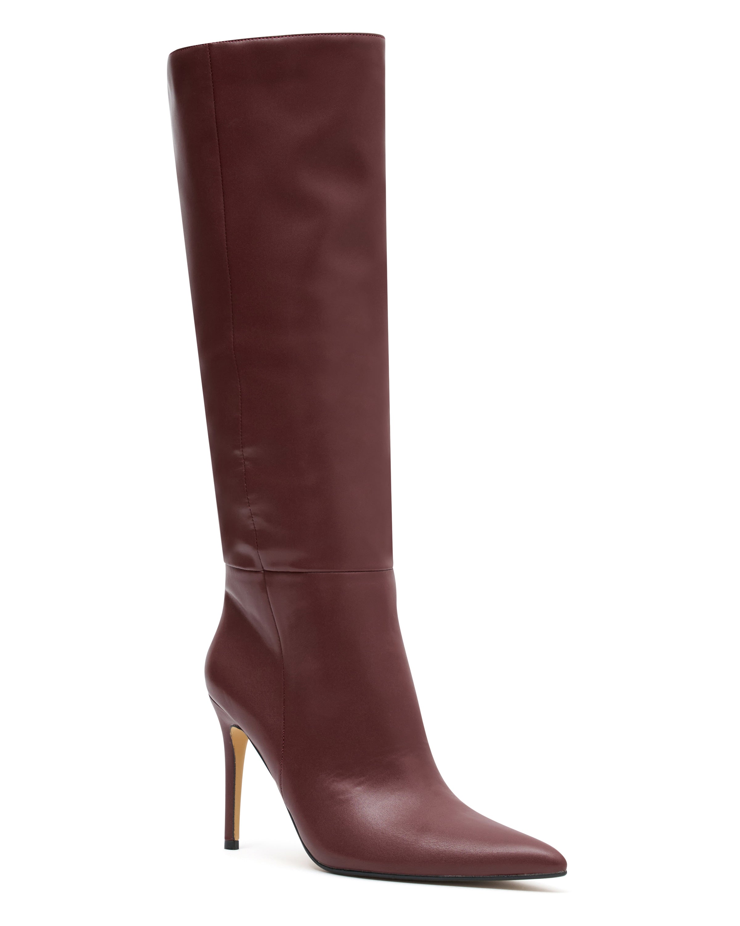 Ultimate Burgundy Knee-High Stiletto Boots - Run Away With Me Collection