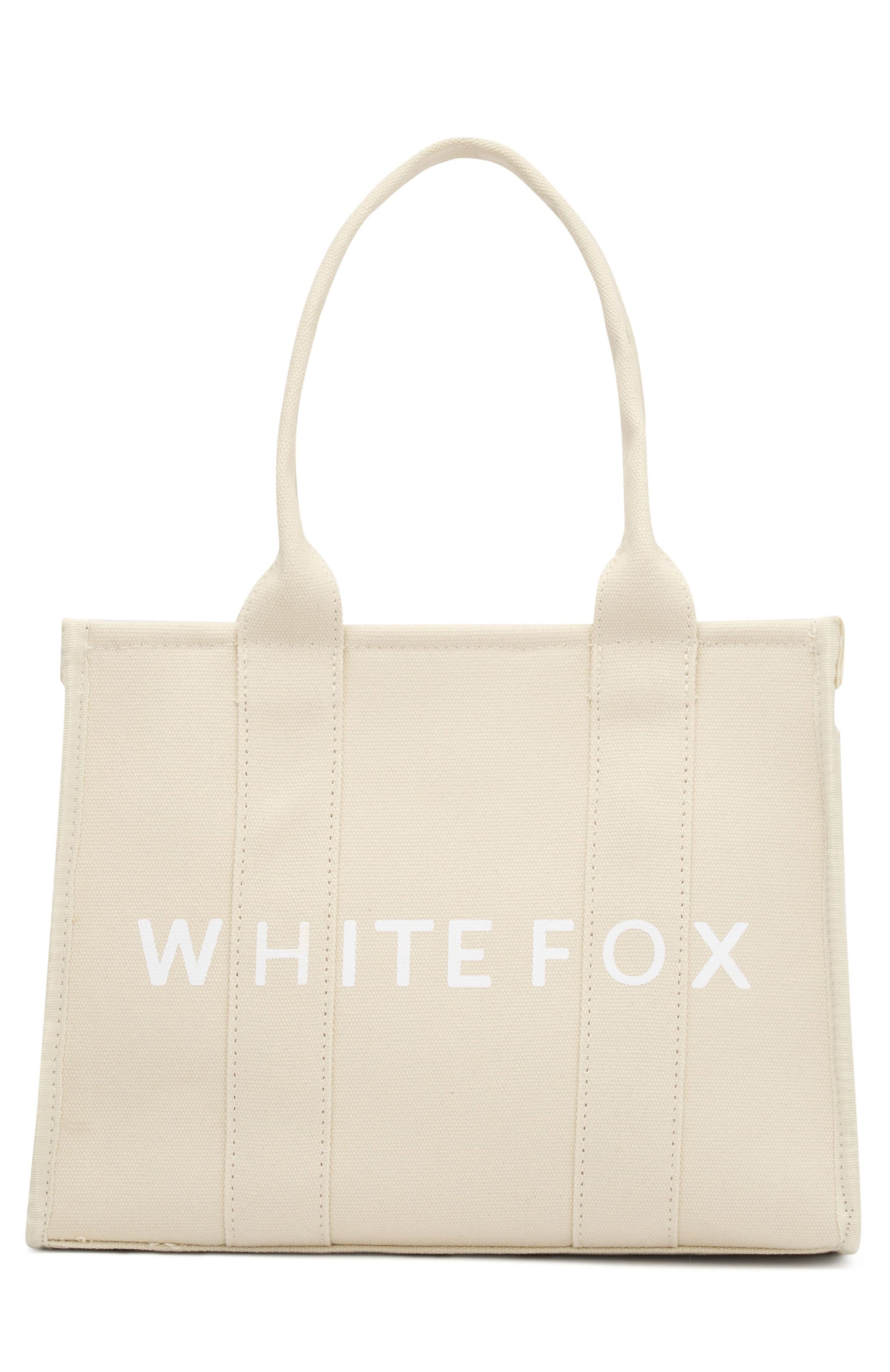 Premium White Fox Mini Tote Bag in Beige - Ultimate Style Upgrade
