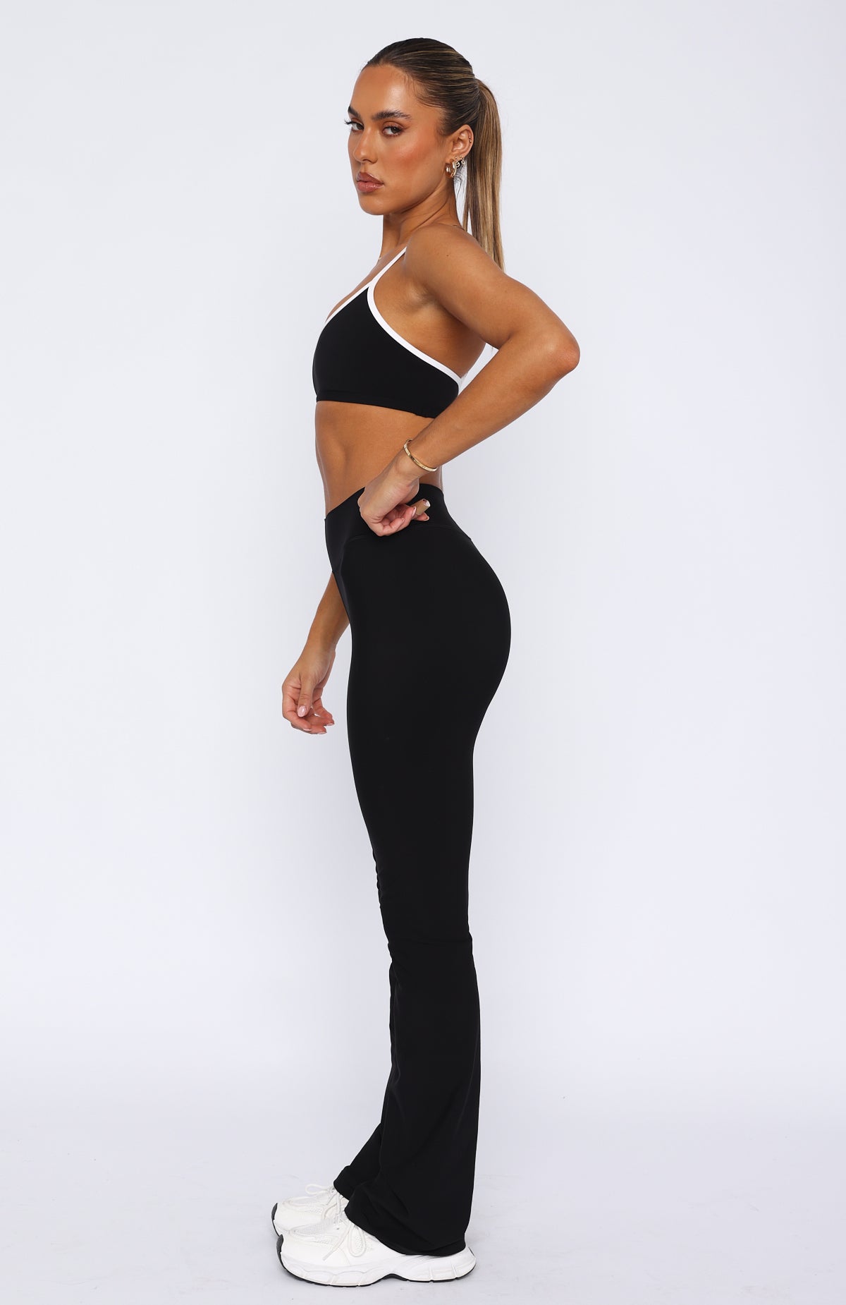 Premium Stay Active Flare Leggings - Black