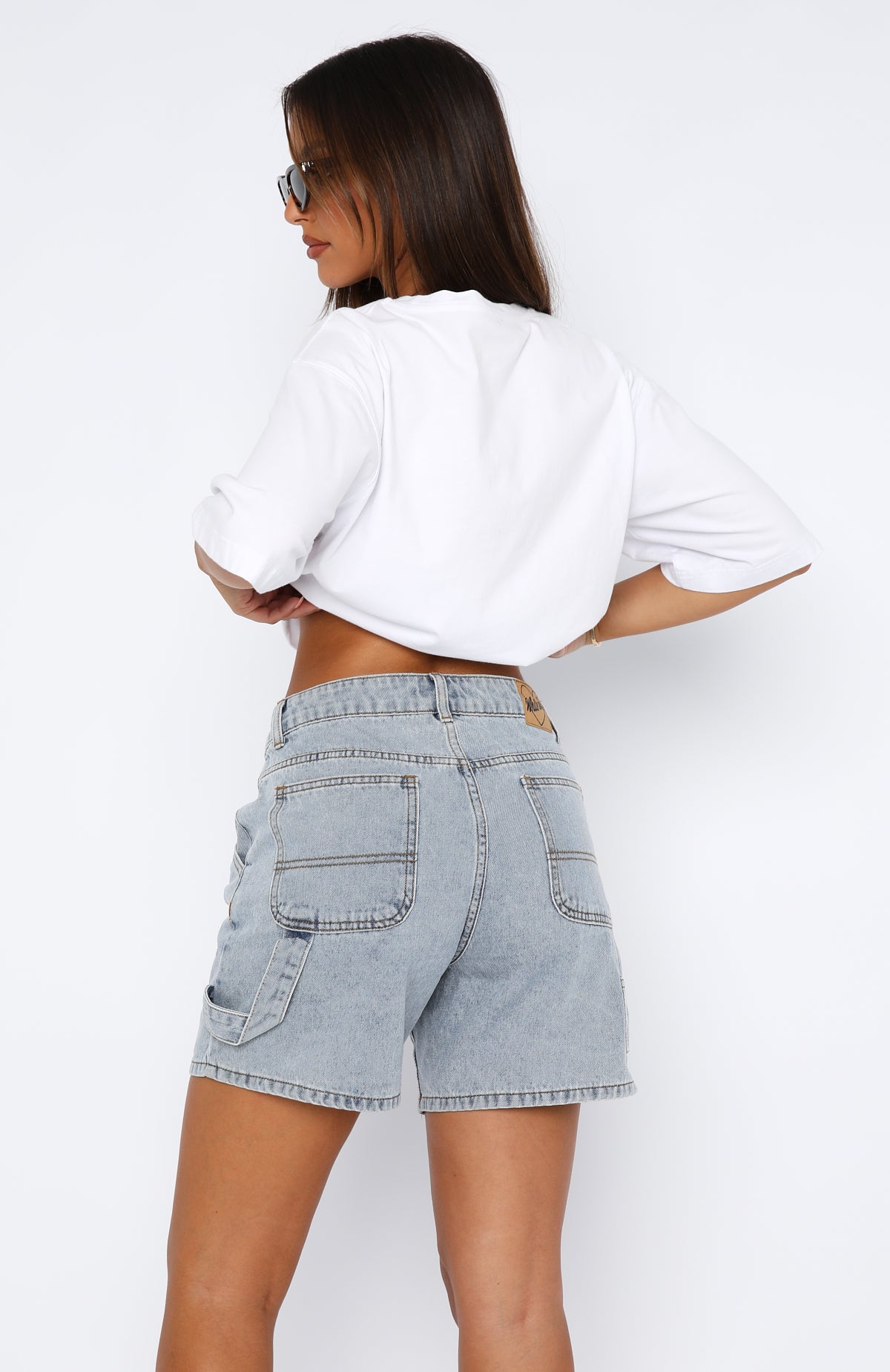 Premium Light Blue Denim Shorts - Time Well Spent Collection