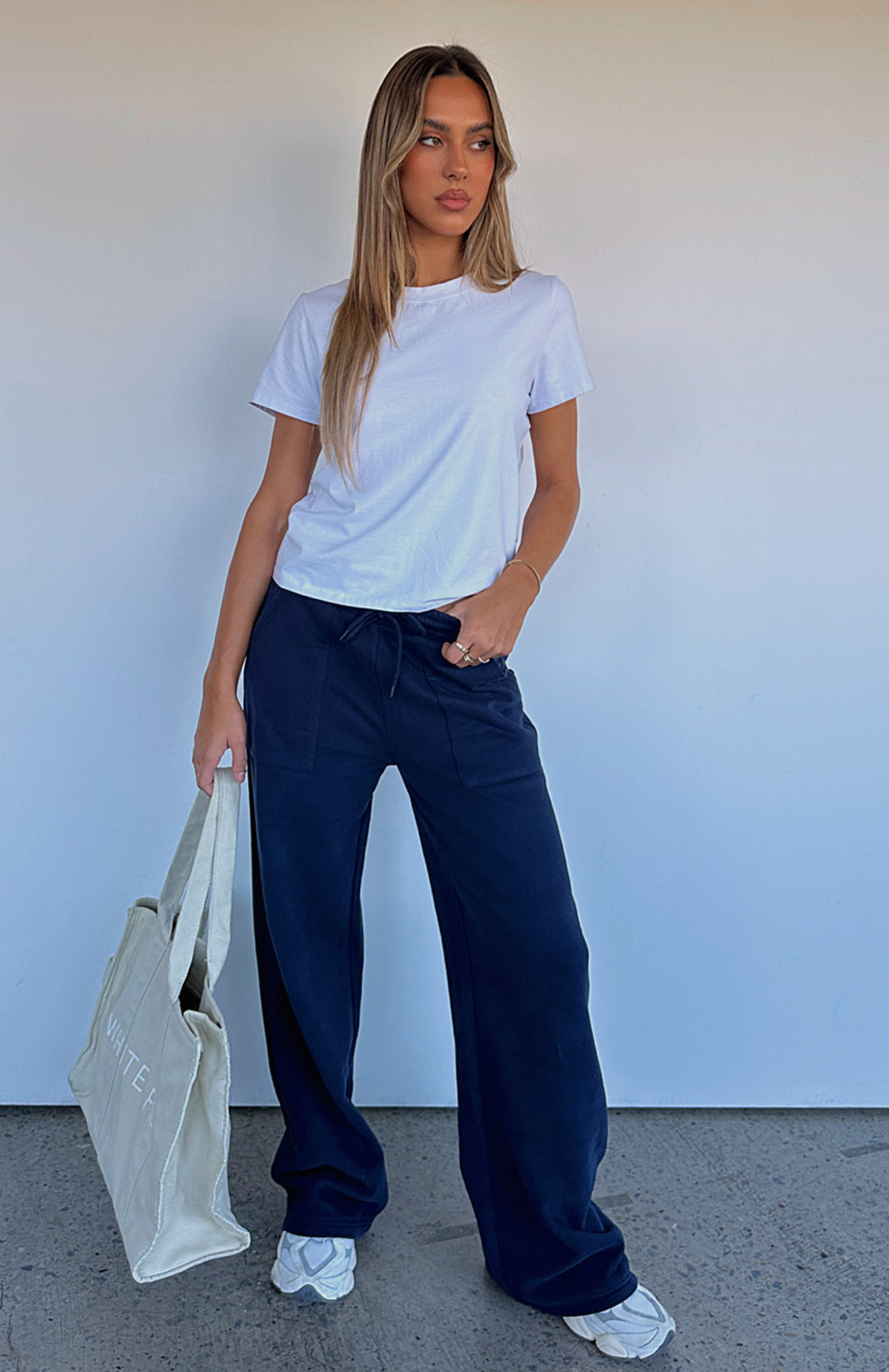 Ultimate Comfort Wide Leg Sweatpants - Navy Blue