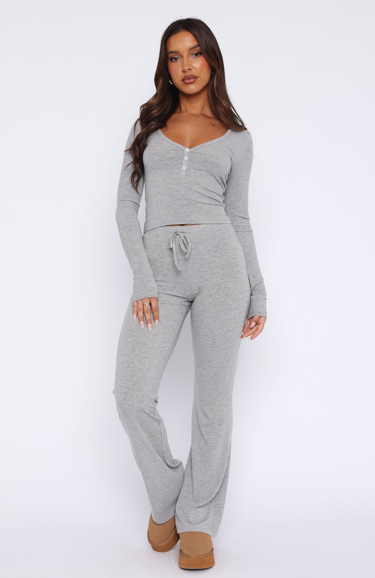 Ultimate Comfort Don't Wake Me Up Pyjama Set - Grey Marle