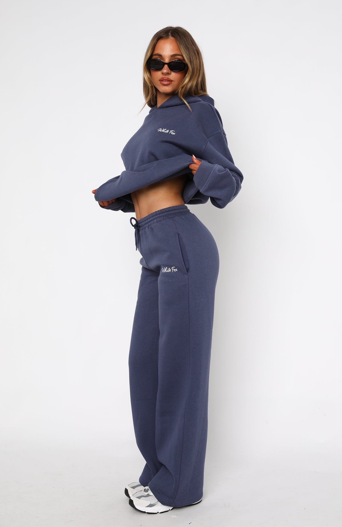 Premium Match Your Words Wide Leg Sweatpants - Navy