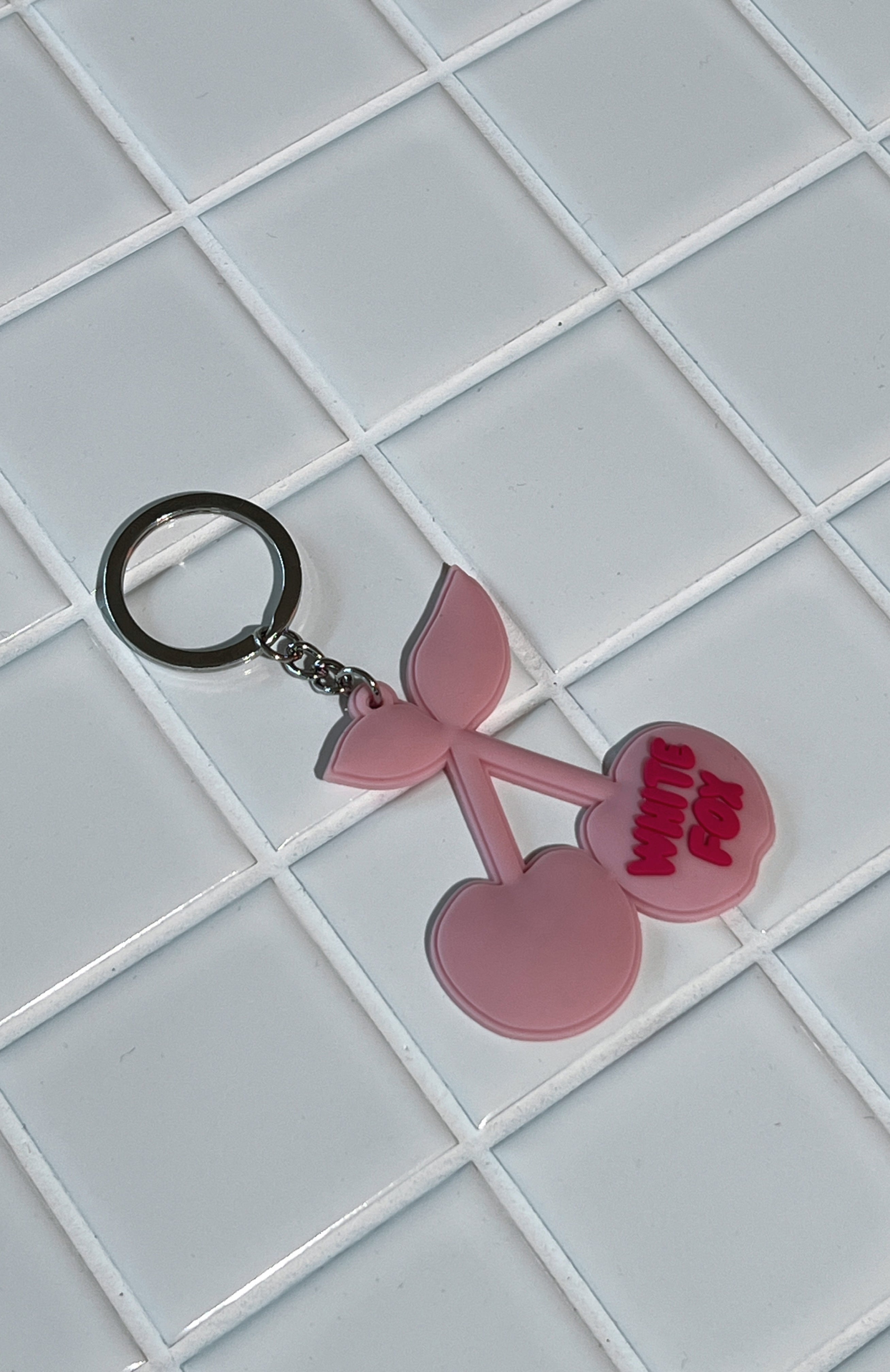 Premium Cherry On Top Keychain - Pink