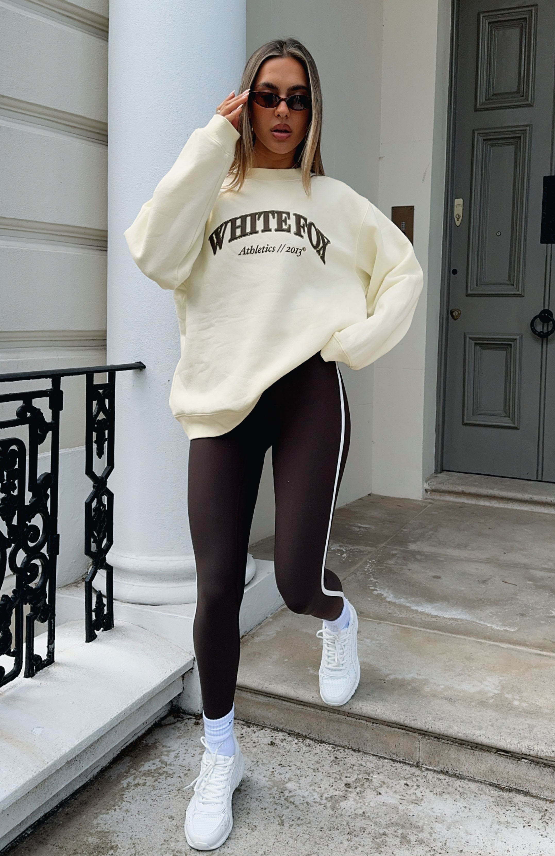 Premium Athletics Era Oversized Sweater in Buttercream - Ultimate Winter Comfort