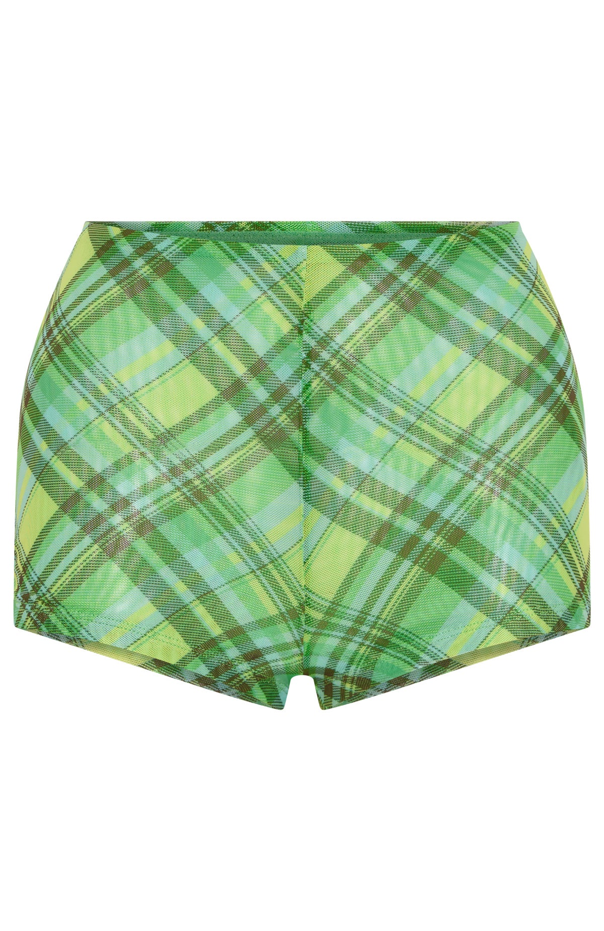 Ultimate Forever Life Booty Shorts - Citrus Check | Premium Style & Comfort