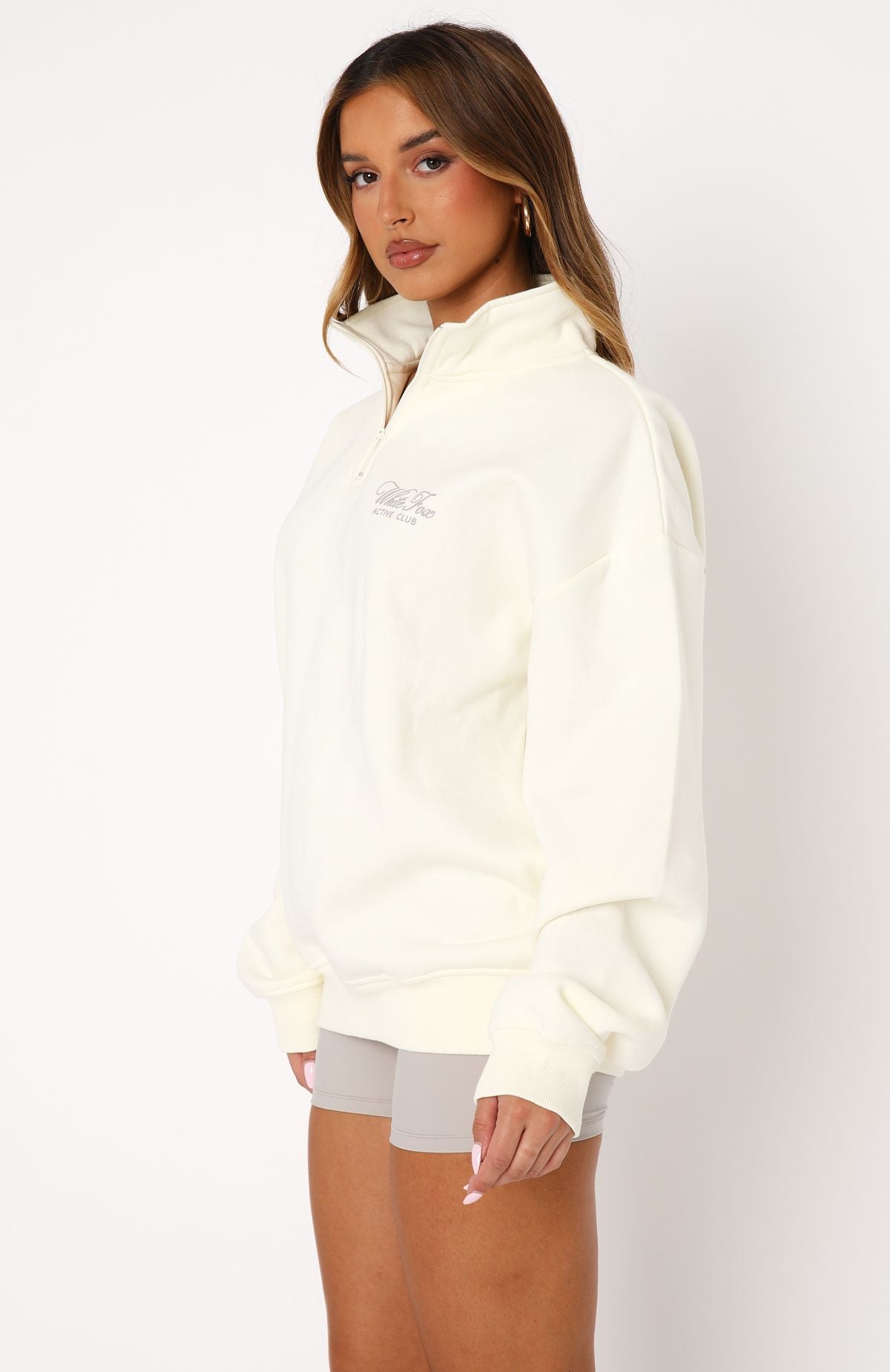 Ultimate Comfort Blind Sided Zip Sweater - Off White