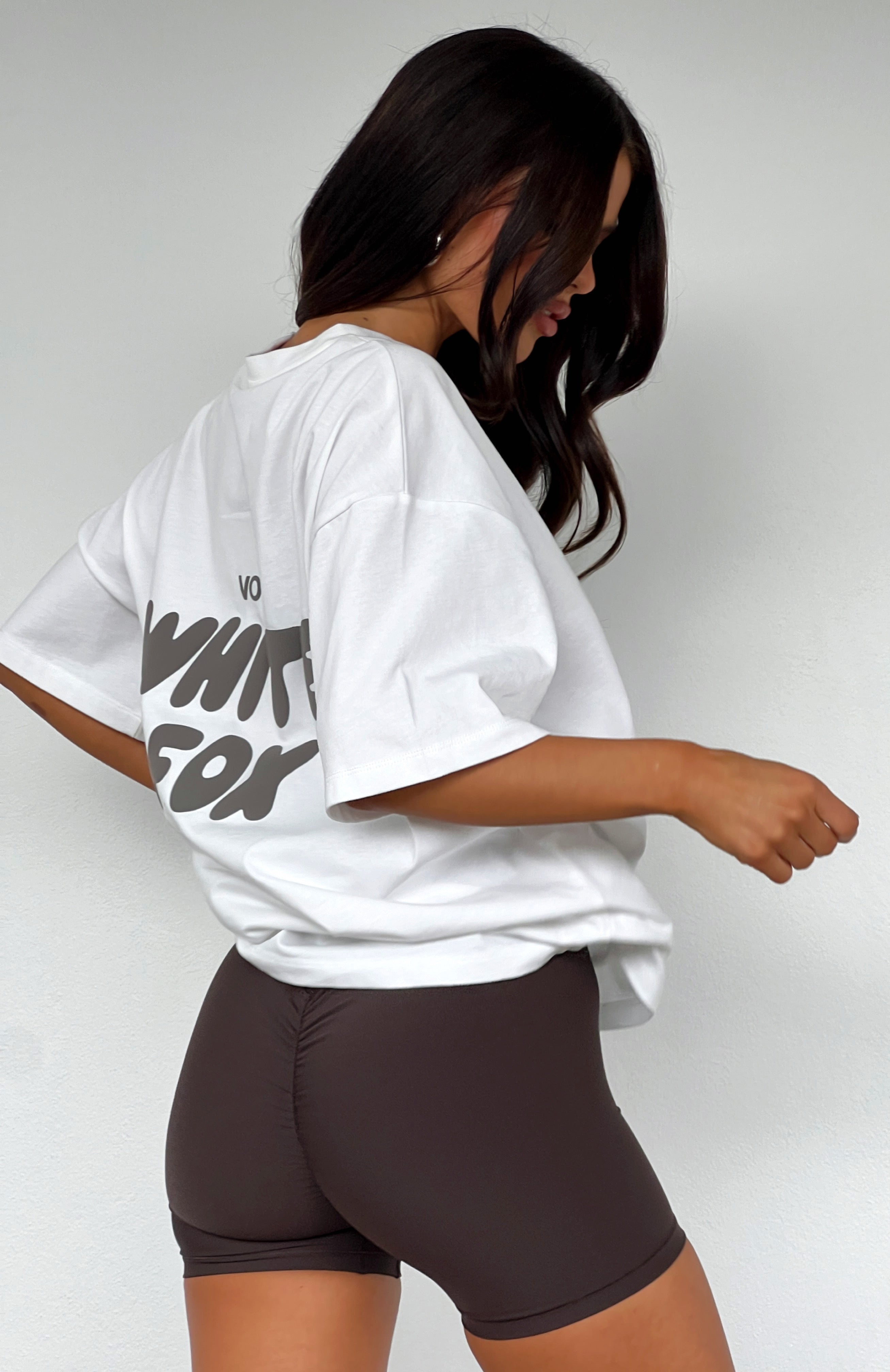 Premium Offstage Graphic Oversized Tee - Ultimate Comfort White