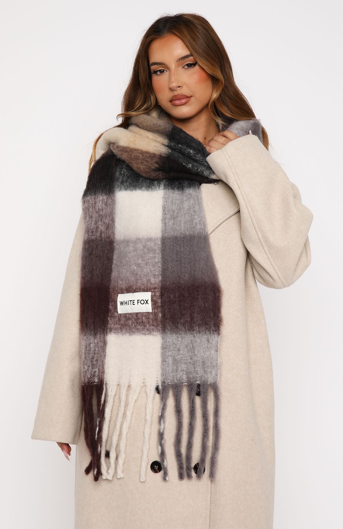 Premium Colorado Scarf - Burgundy & Cream | Ultimate Style Upgrade