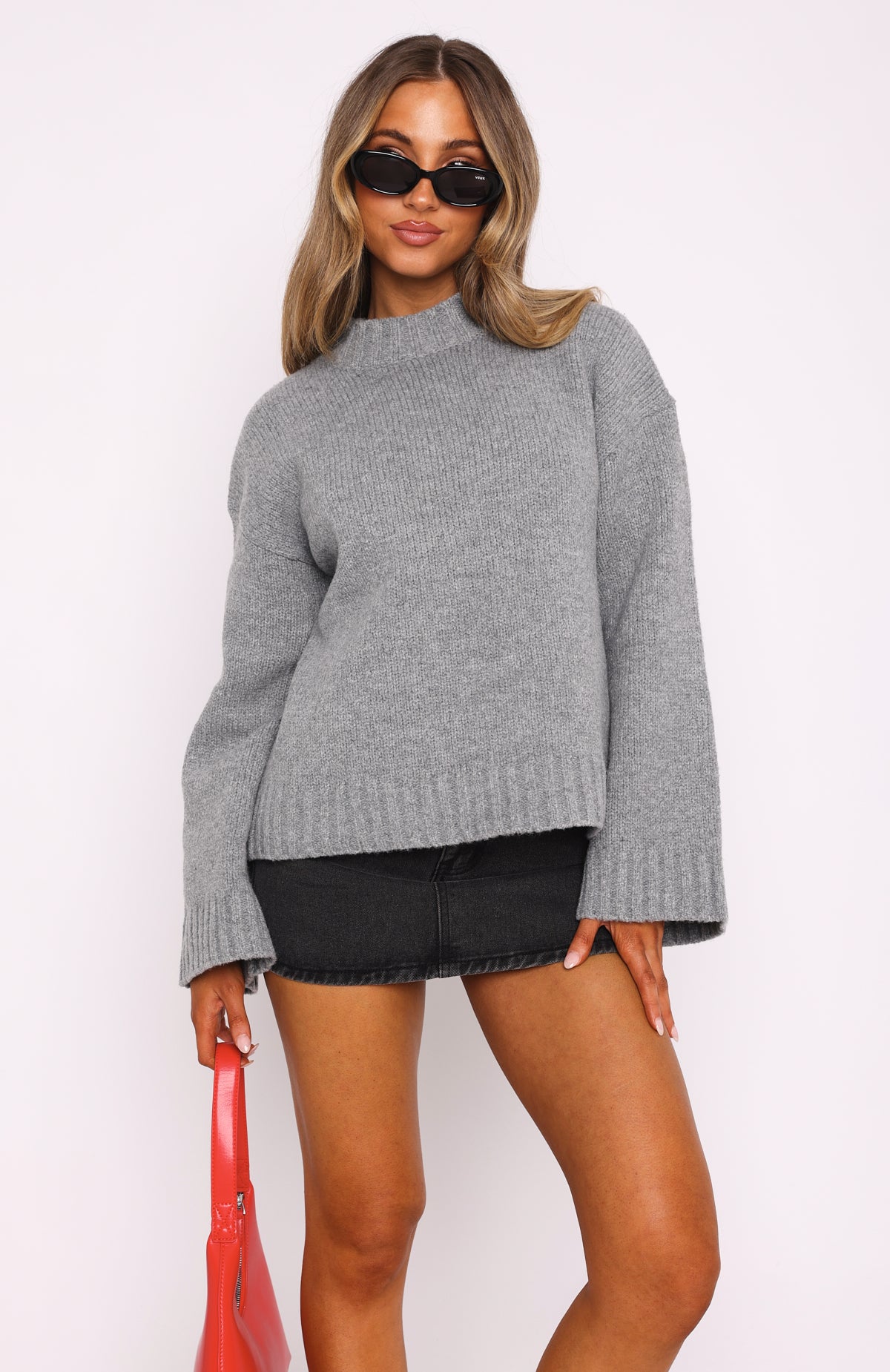 Ultimate Winter's Chill Premium Knit Sweater - Grey