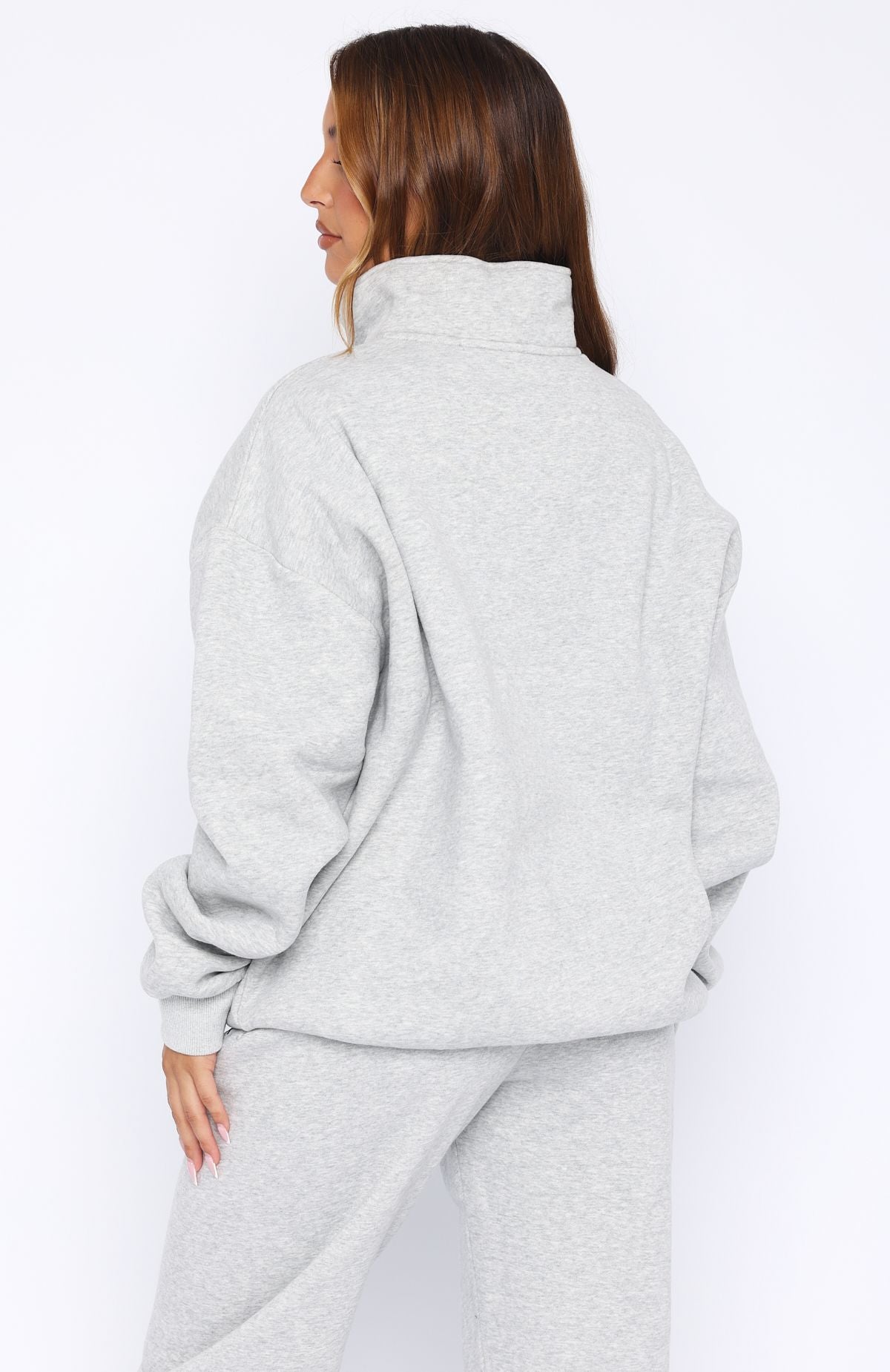 Premium Core Classic Zip-Up Sweater - Dark Grey Marle