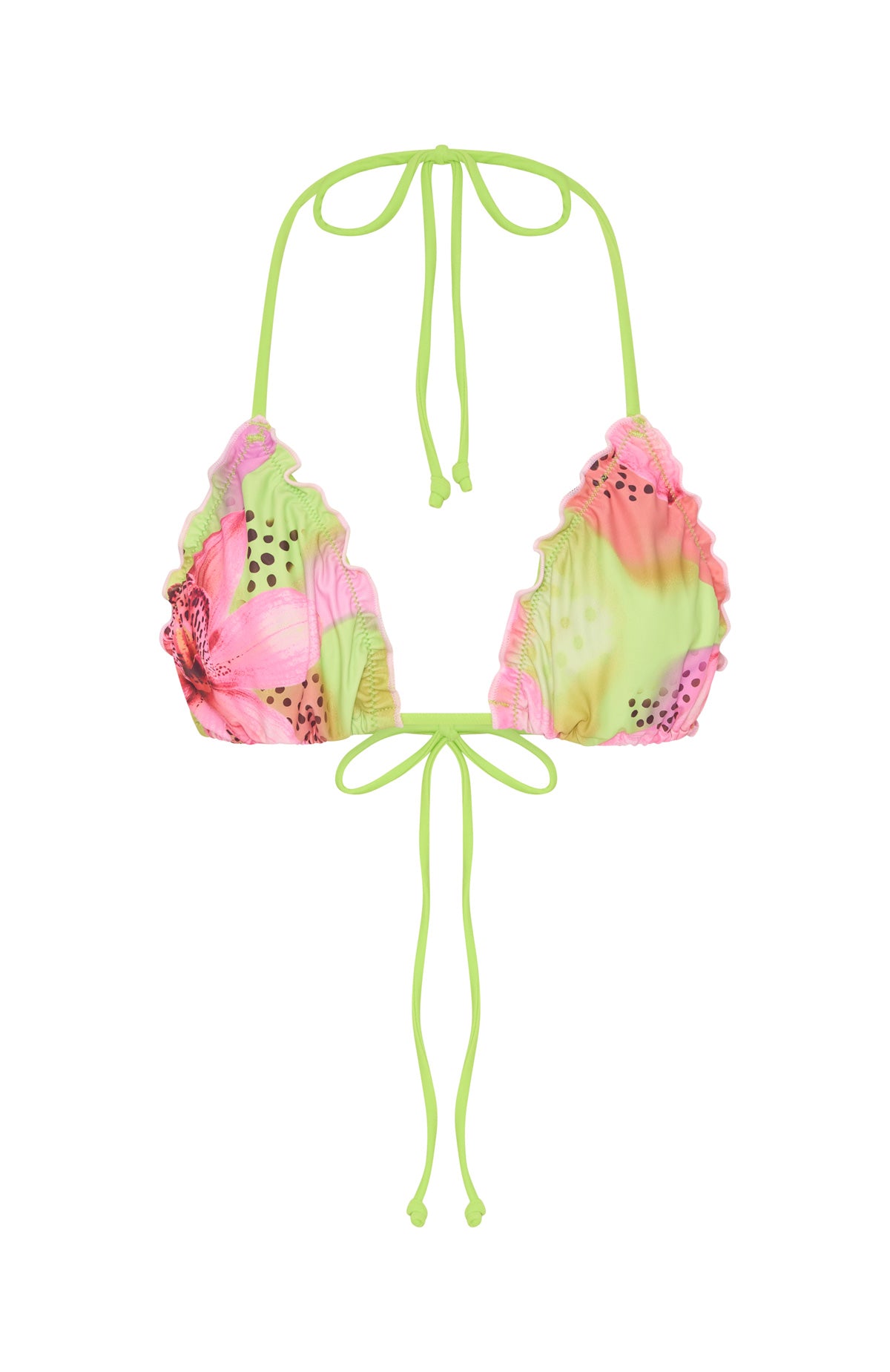 Premium Kiss The Sun Bikini Top - Lime Tropics