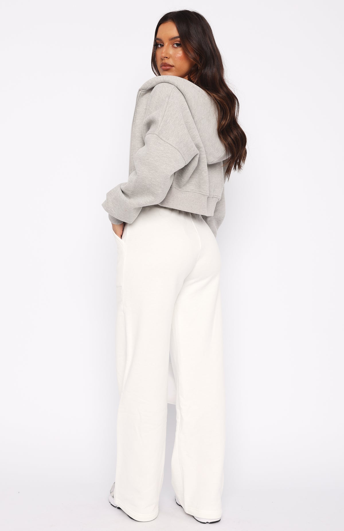 Premium Wide Leg Sweatpants in White - Ultimate Comfort