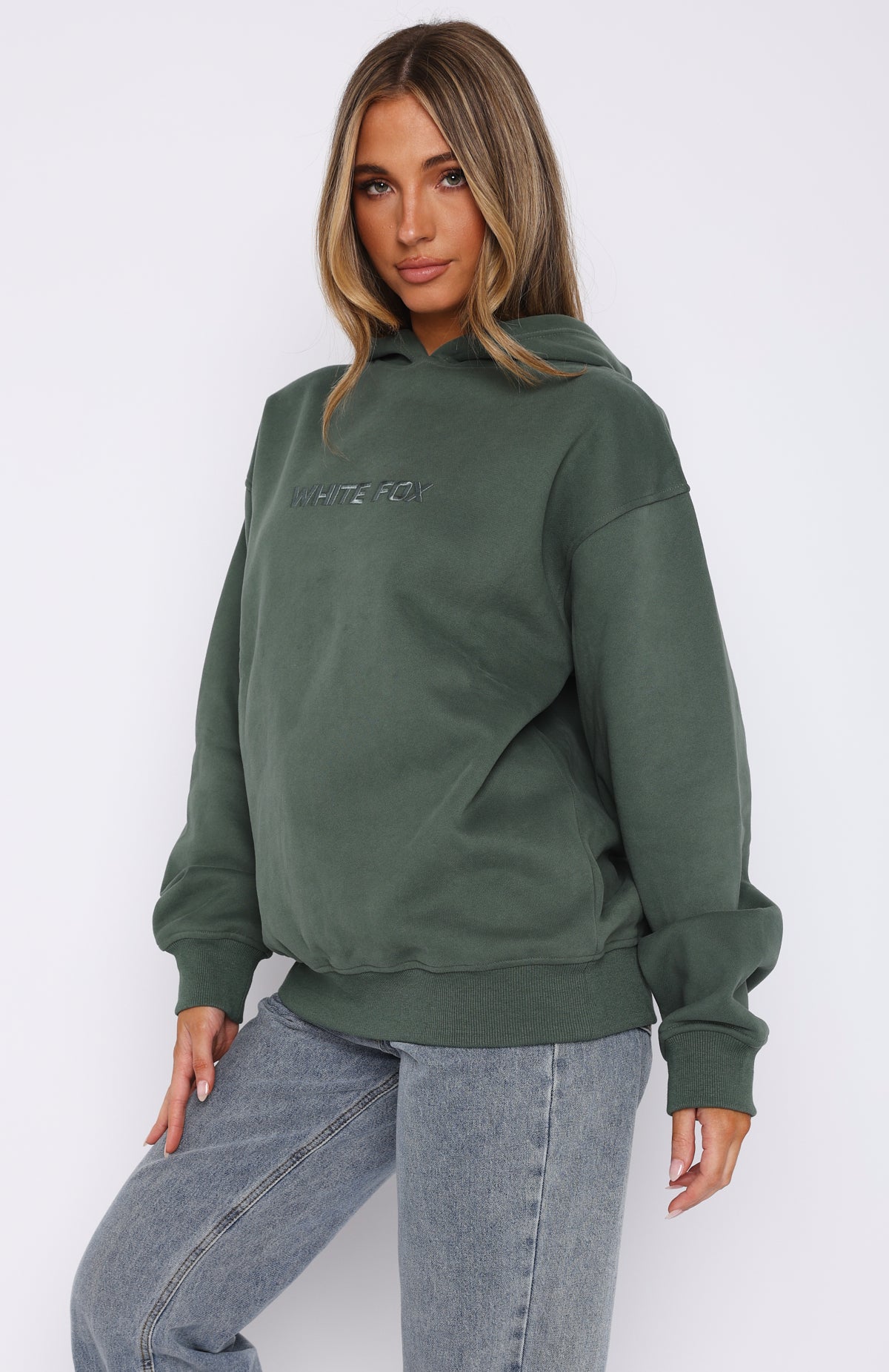 Ultimate Stay Lifted Oversized Hoodie - Dark Green