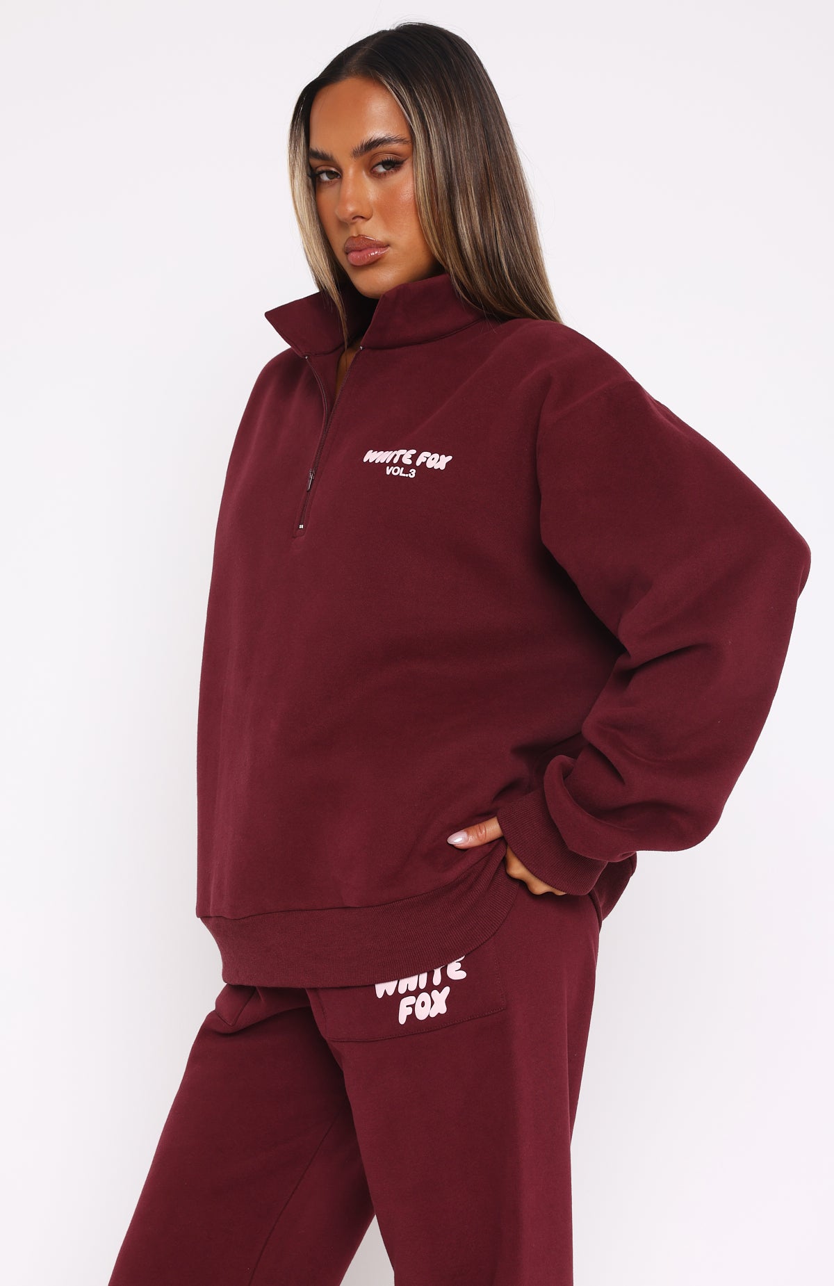 Premium Offstage Zip Front Sweater - Red Velvet Comfort