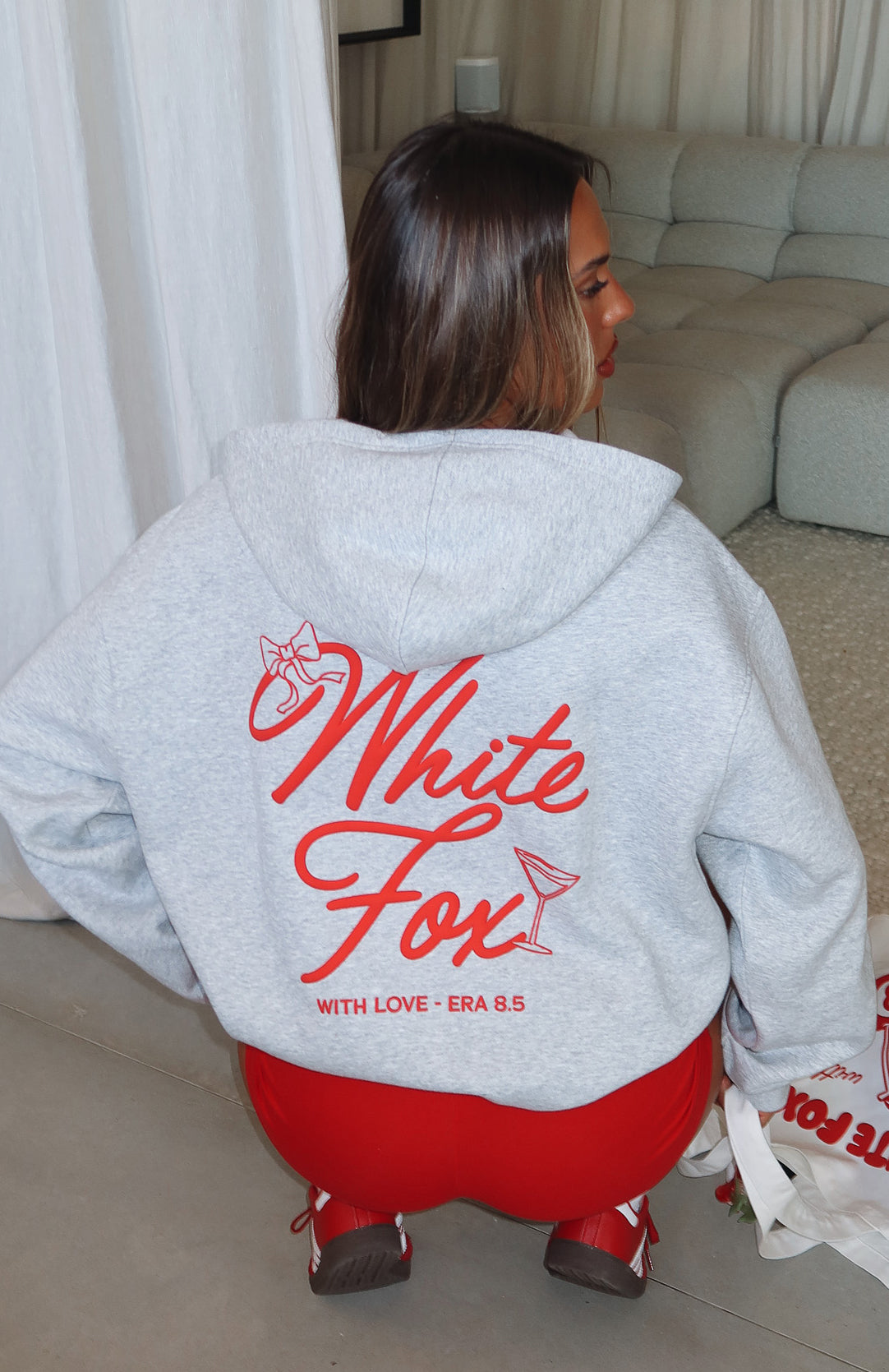Premium With Love & Kisses Oversized Hoodie - Ultimate Comfort in Dark Grey Marle