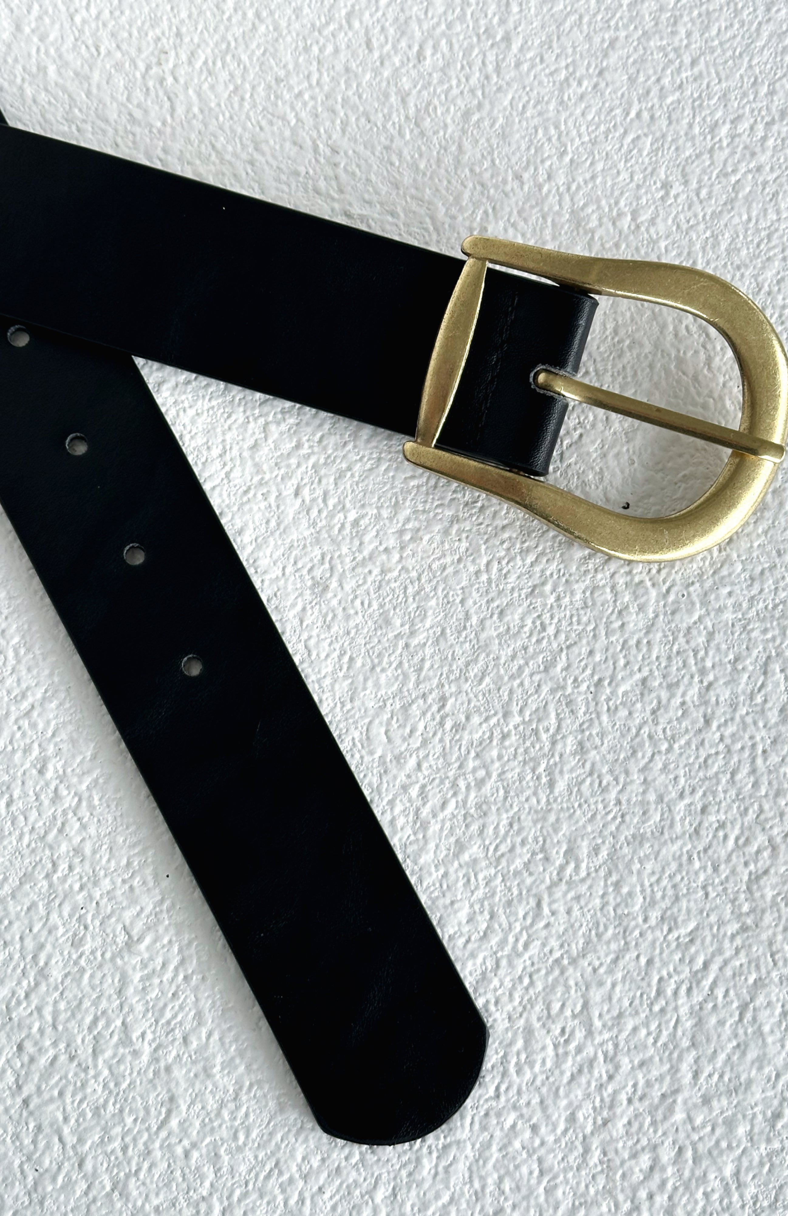 Premium Austin Belt - Black & Gold Edition