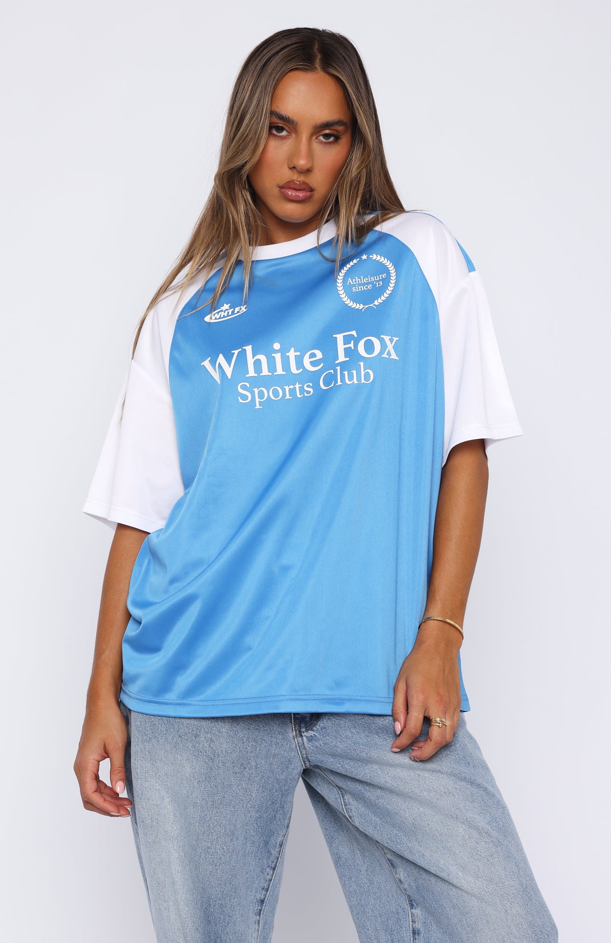 Premium Oversized Jersey - Blue/White | Ultimate Street Style