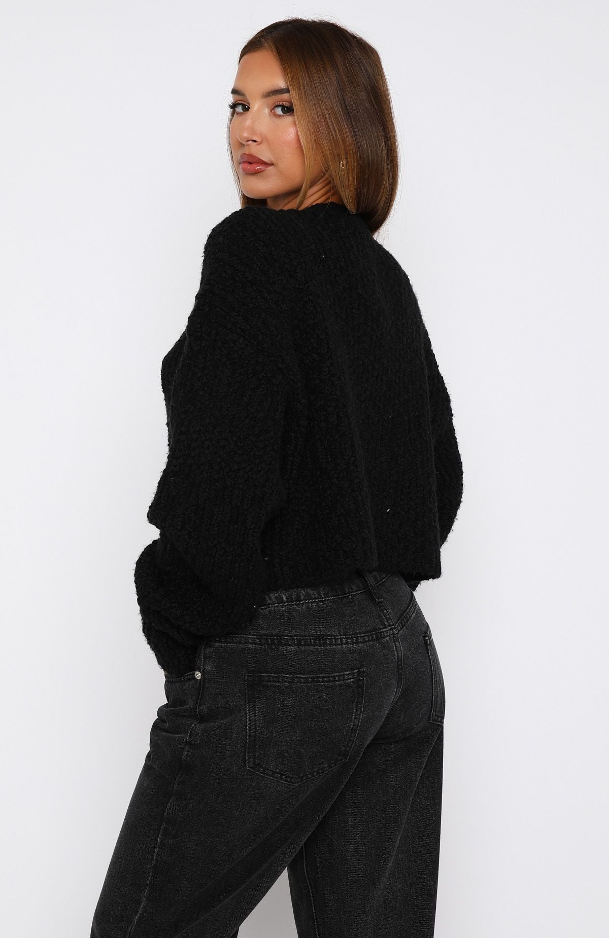 Ultimate Cozy Leave Without Me Knit Sweater - Black