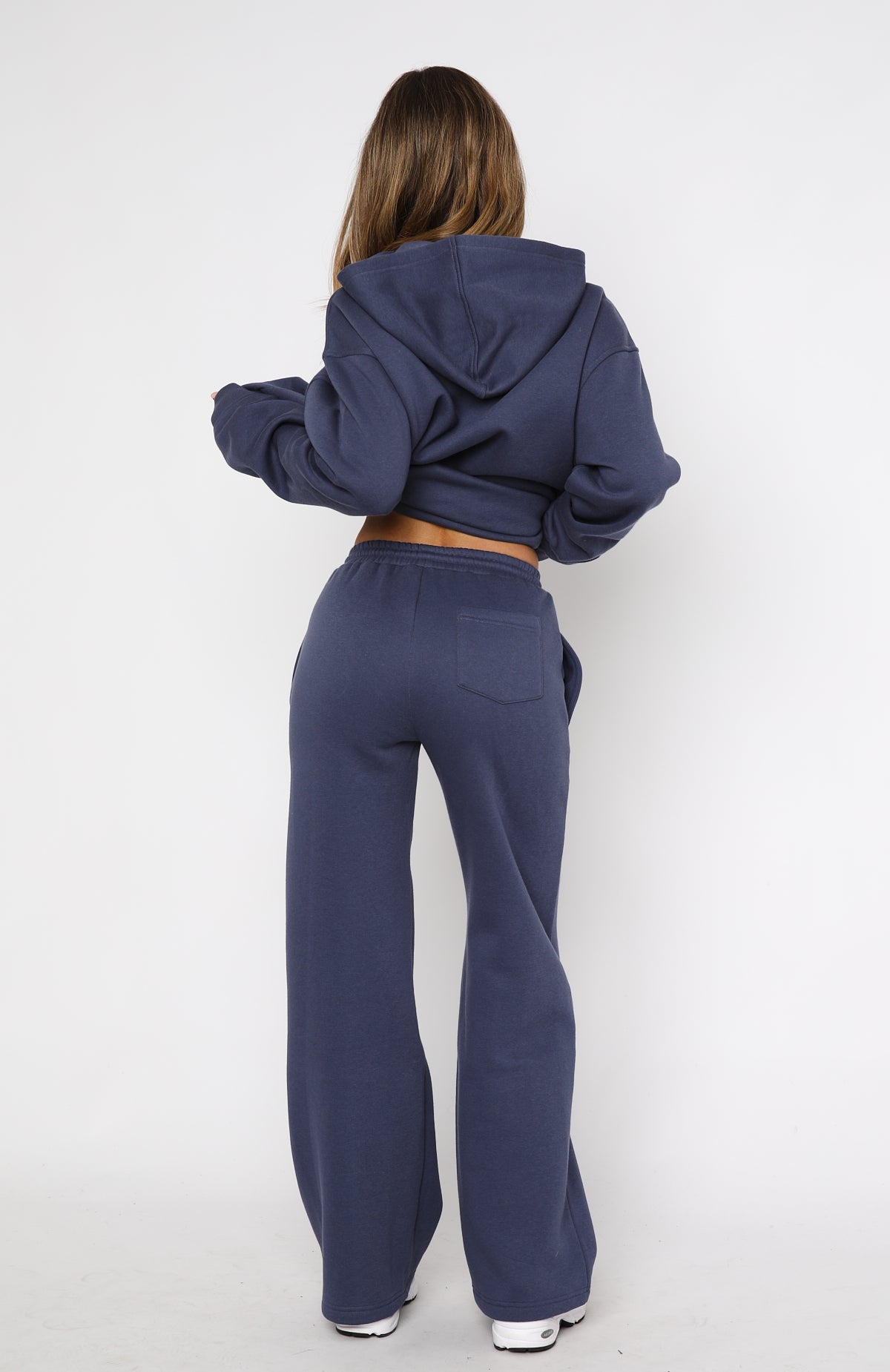 Premium Match Your Words Wide Leg Sweatpants - Navy