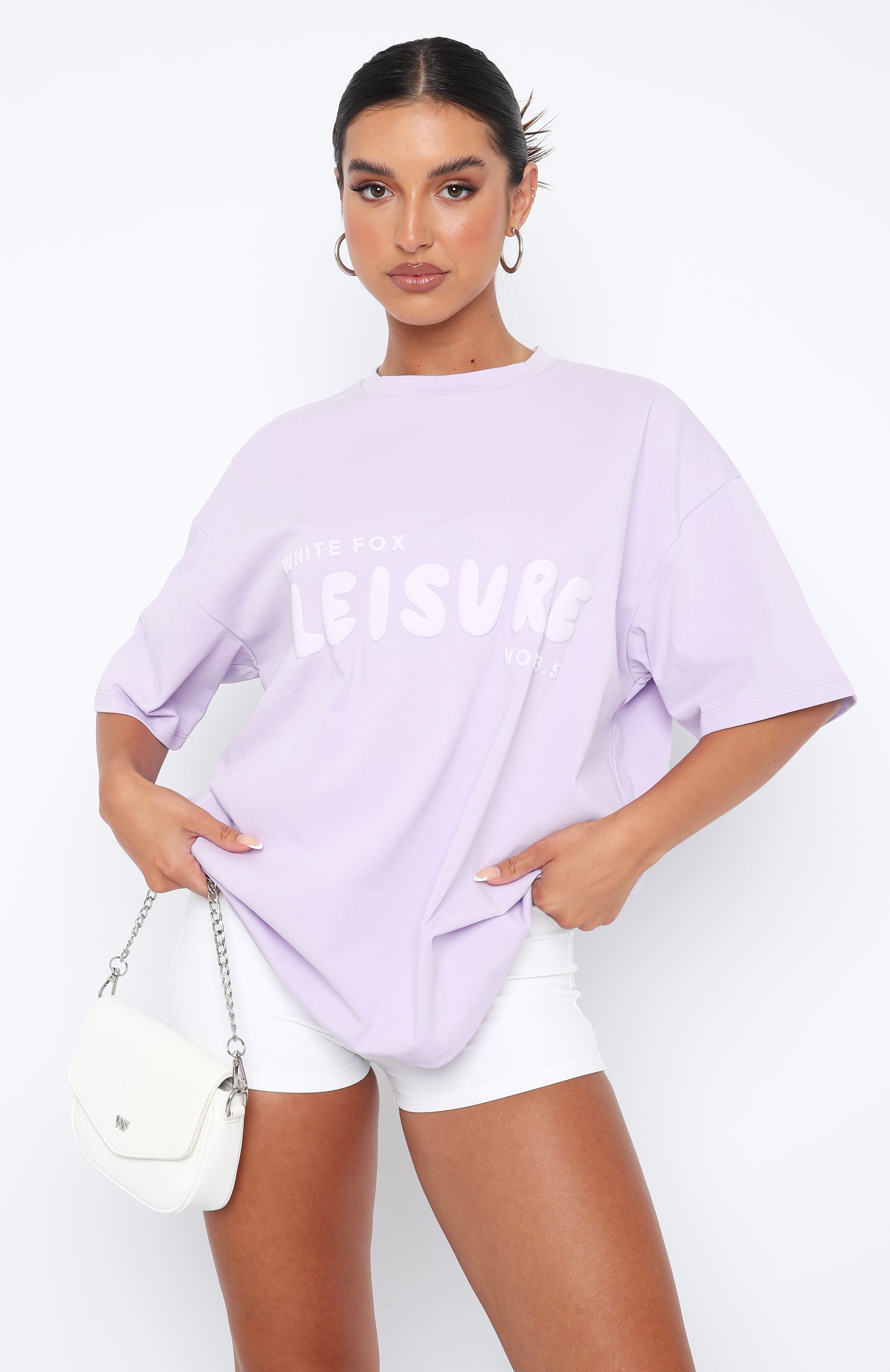 Premium Leisure Series Oversized Tee - Lavender Bliss