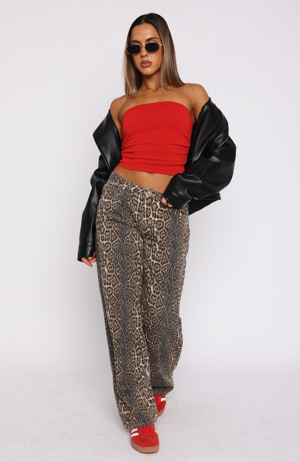 Ultimate Strapless Crop Top - Vibrant Red