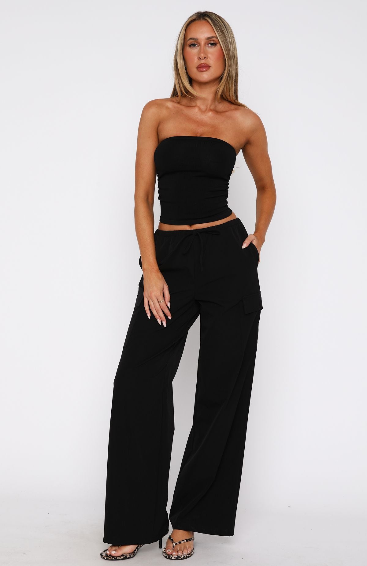 Premium Black Wide-Leg Pants by Nobody Is Left