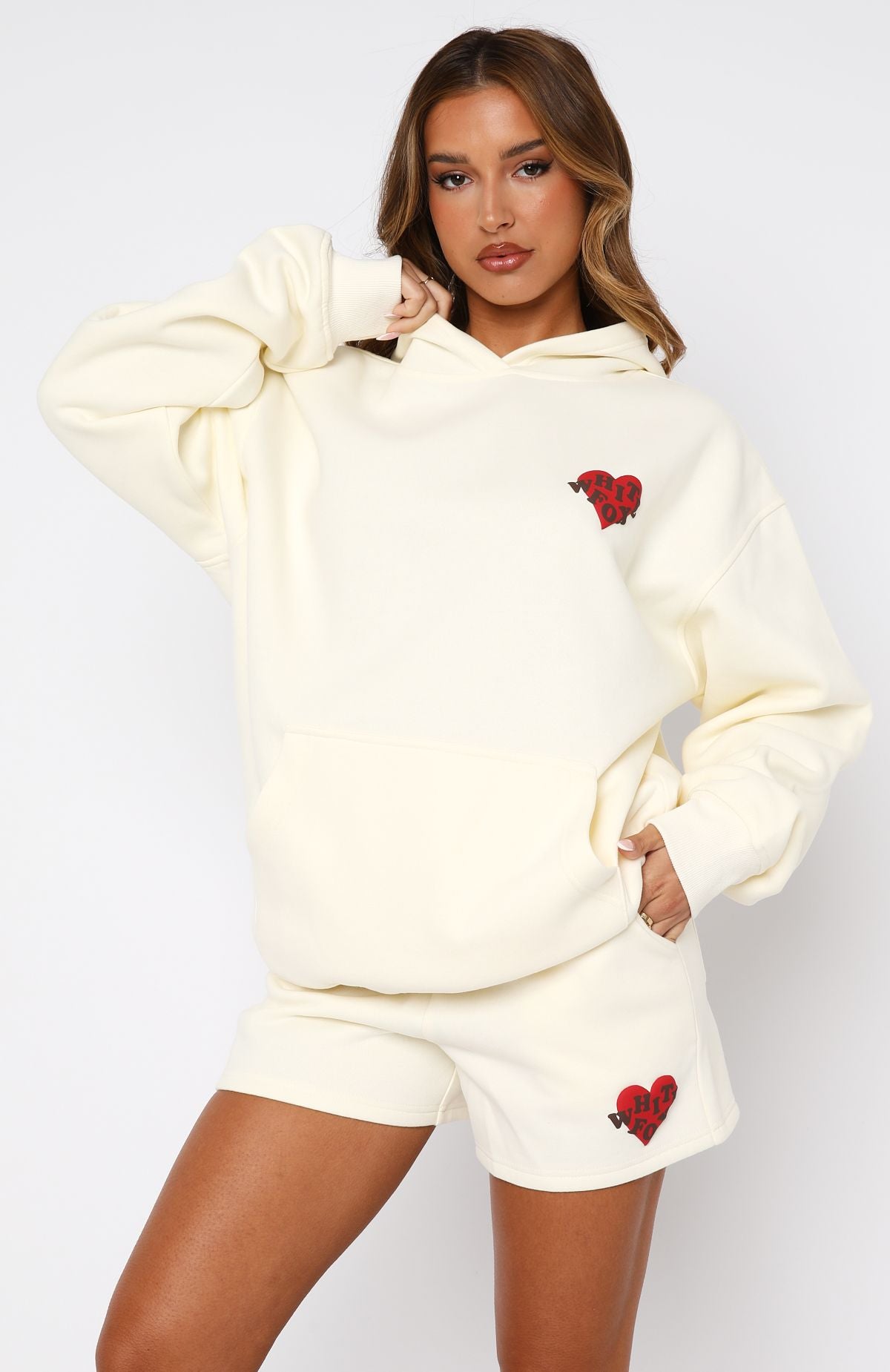 Premium We Don't Talk Anymore Oversized Hoodie - Ultimate Comfort in Cream