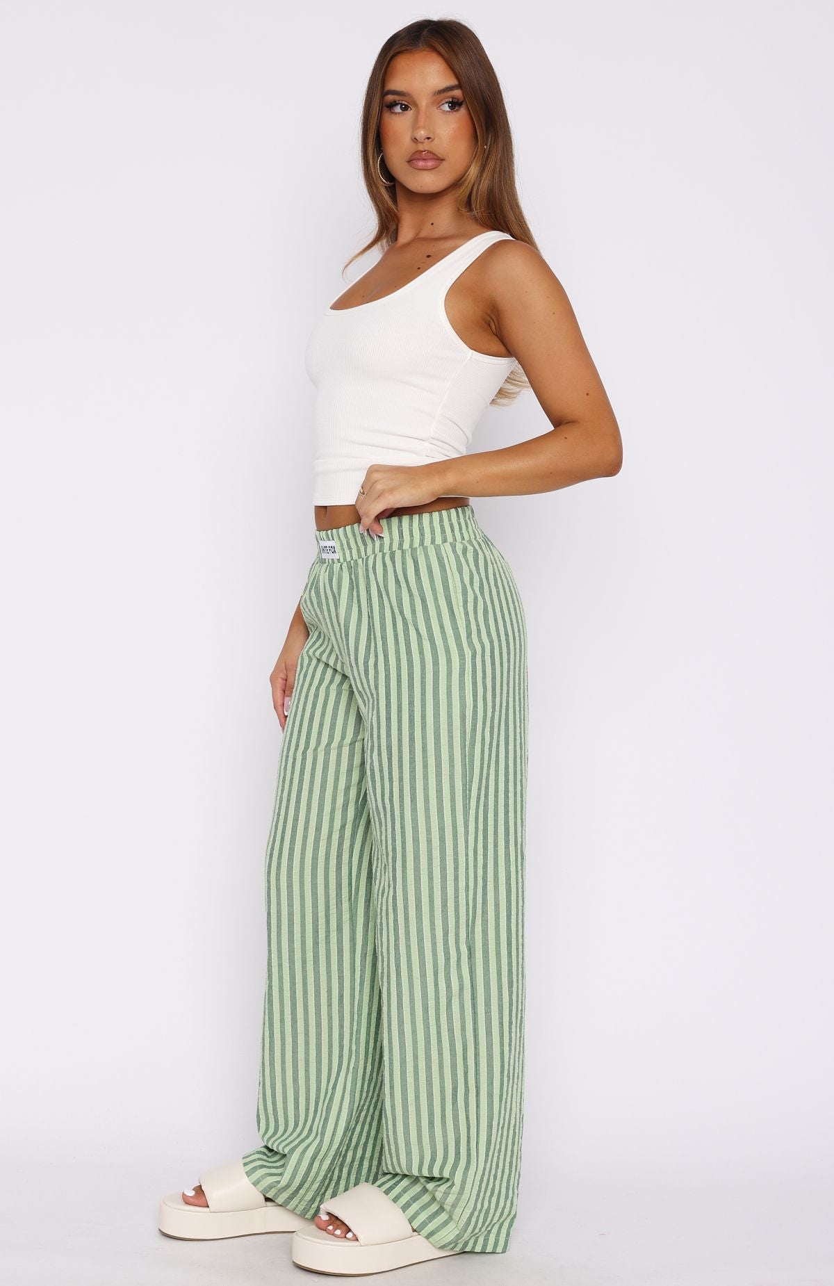 Ultimate Wondering About You Striped Pants - Green Edition