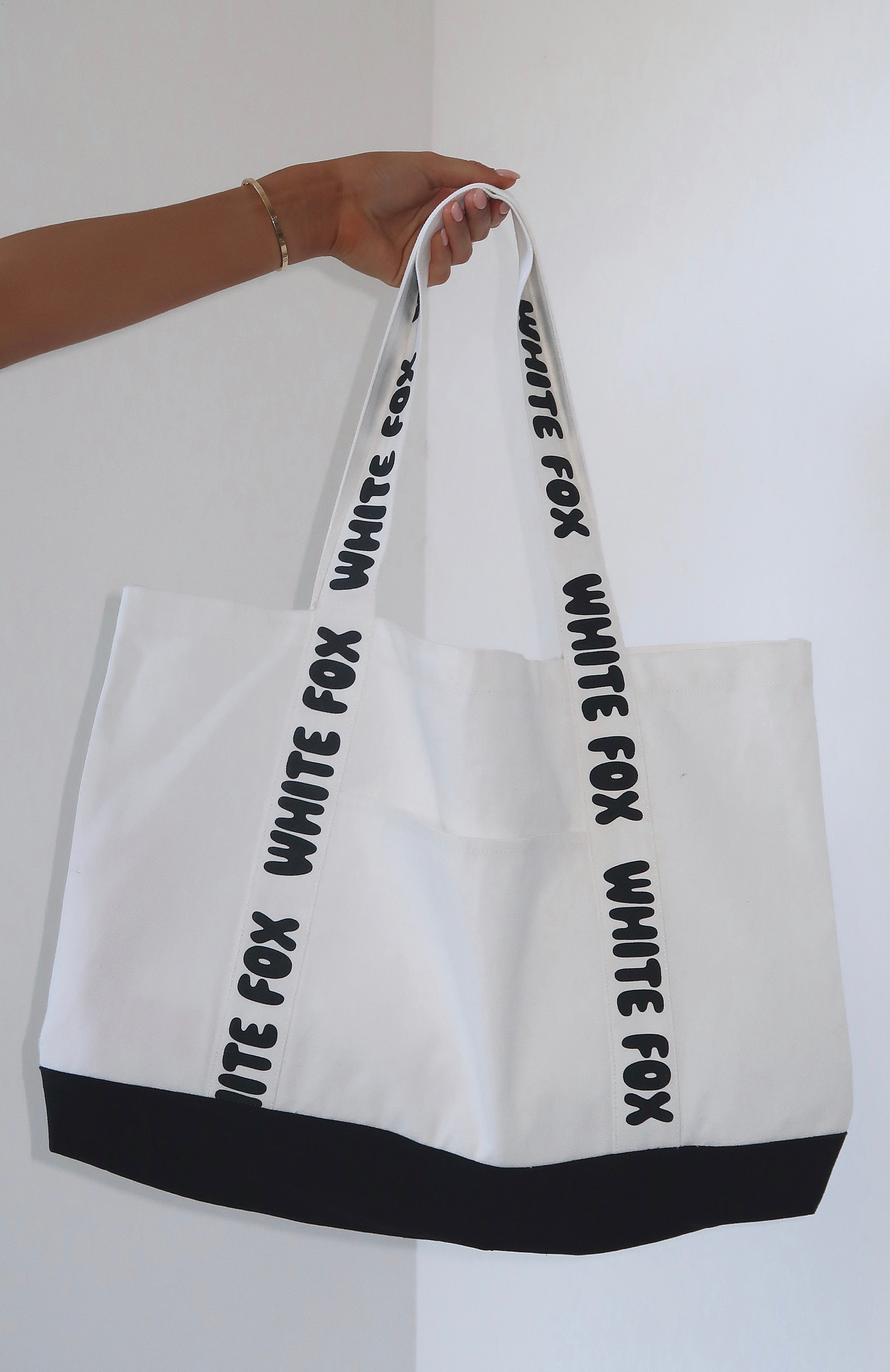 Premium Queen Energy Tote Bag - Off White & Black - Ultimate Style Upgrade