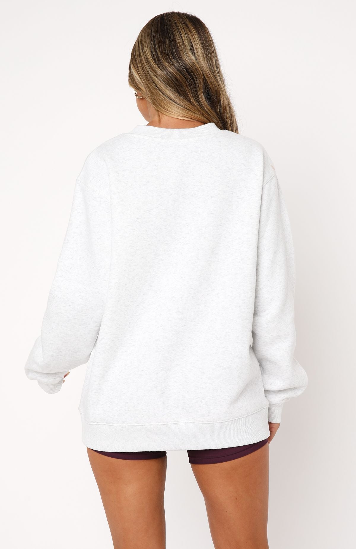 Premium Health & Wellness Oversized Sweater - Grey Marle