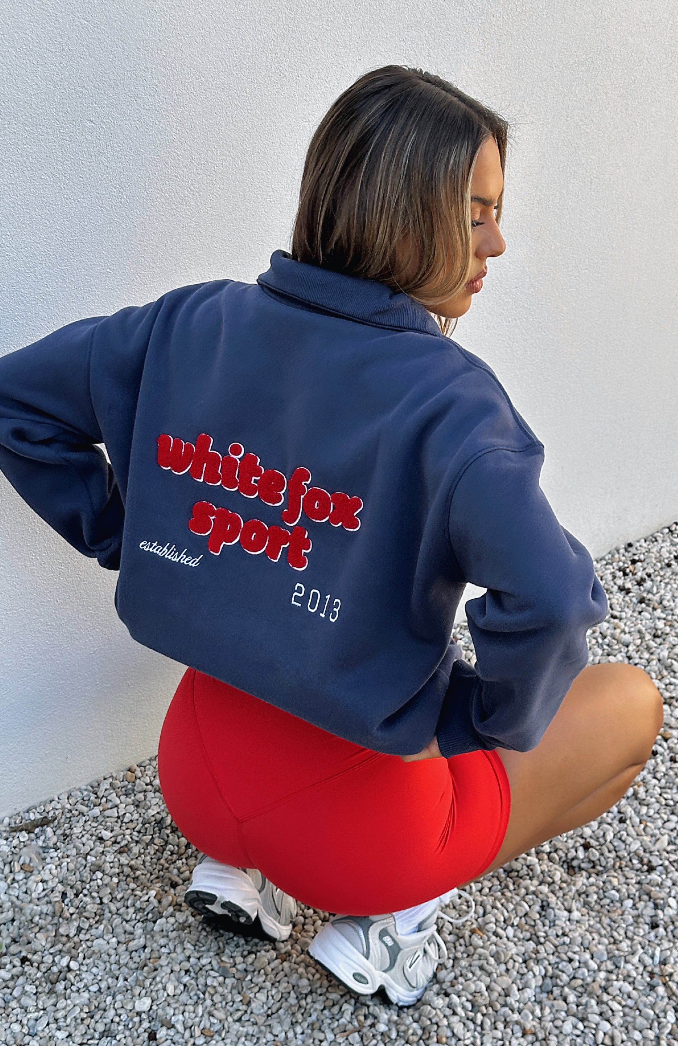 Premium Hold Me Down Zip-Front Sweater in Navy