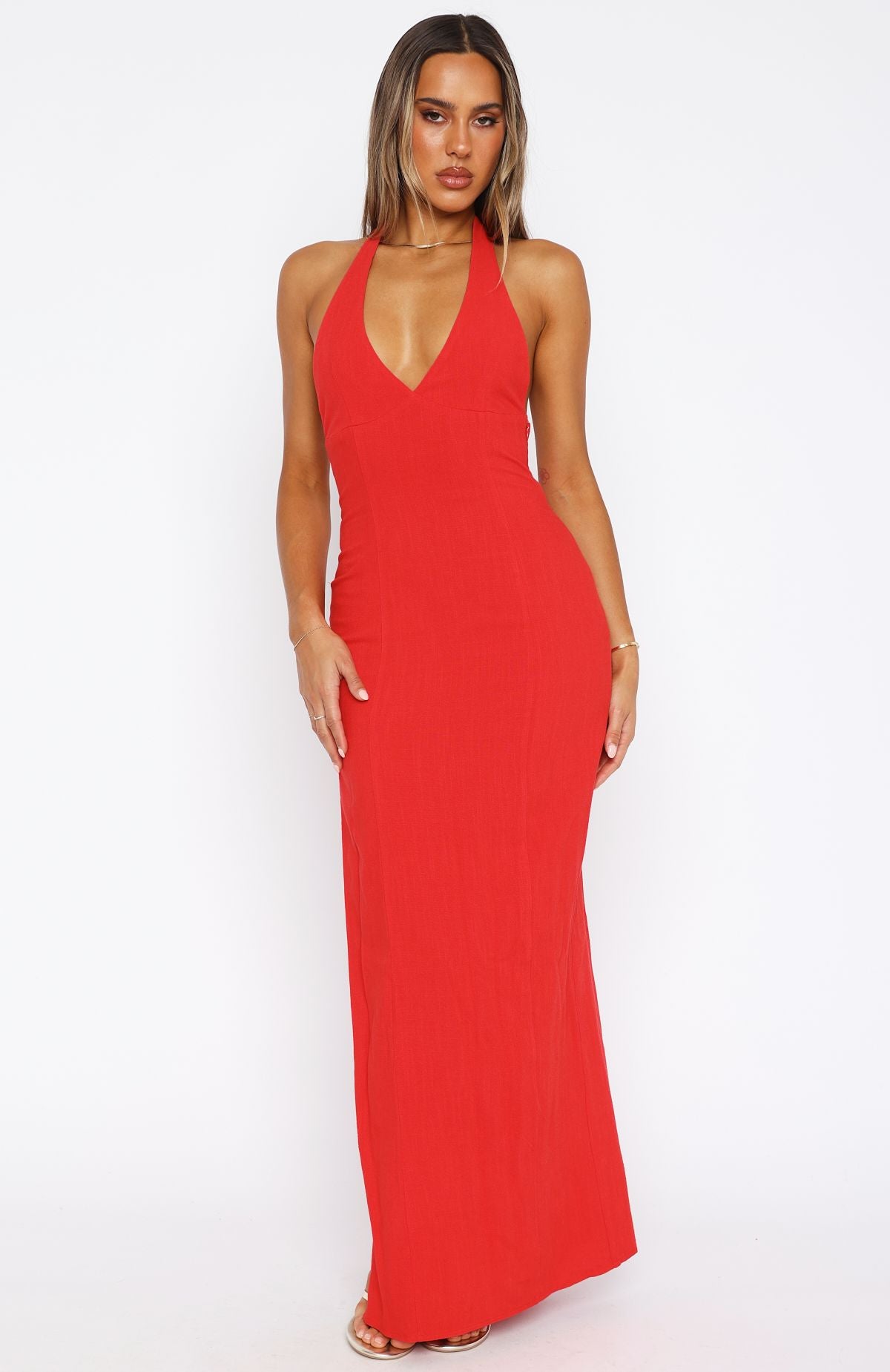 Ultimate Sun Kissed Glow Maxi Dress - Red