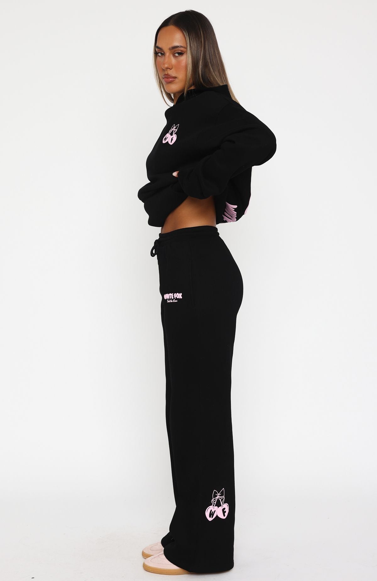 Premium Feel The Love Wide Leg Sweatpants - Ultimate Comfort in Black