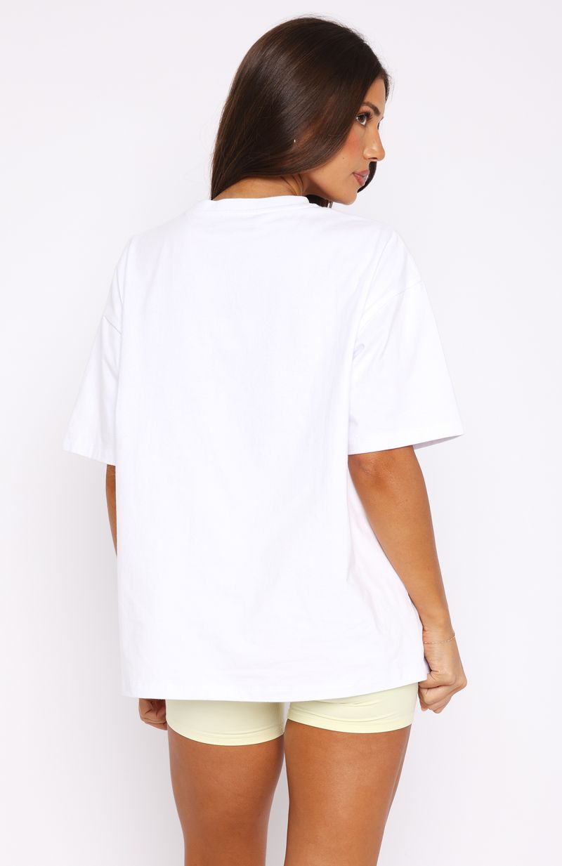 Premium Athletics Era Oversized Tee - White & Yellow